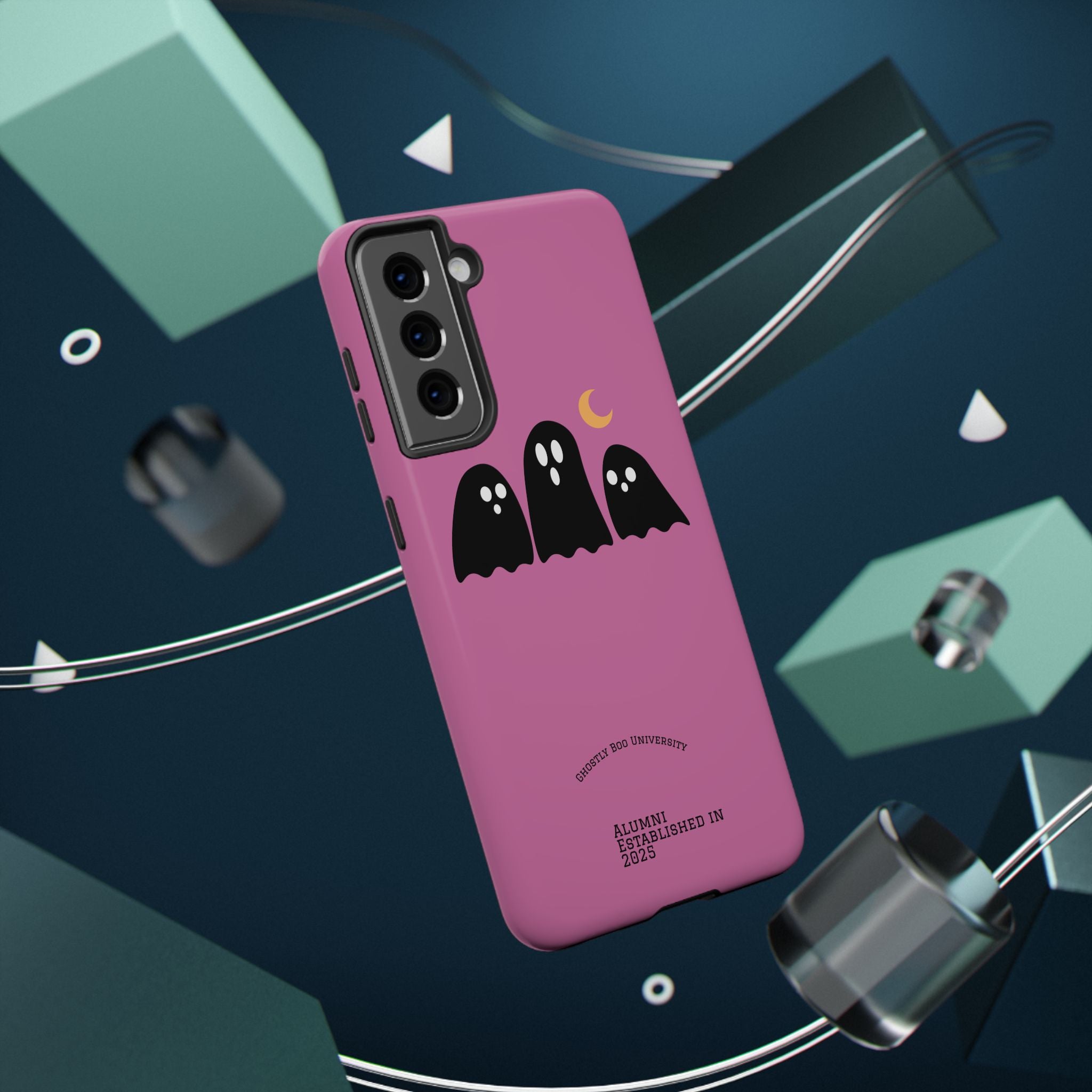 Ghostly Boo University Impact-Resistant Cases, Cute Phone Cover, Halloween Gift, College Student Accessory, Alumni Case