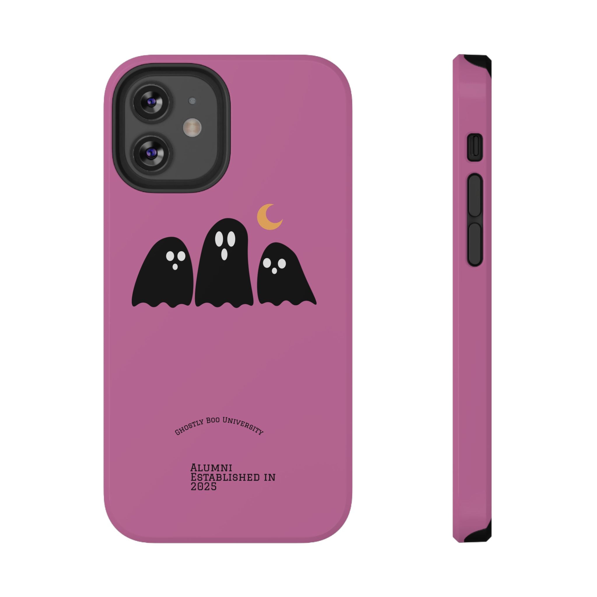 Ghostly Boo University Impact-Resistant Cases, Cute Phone Cover, Halloween Gift, College Student Accessory, Alumni Case