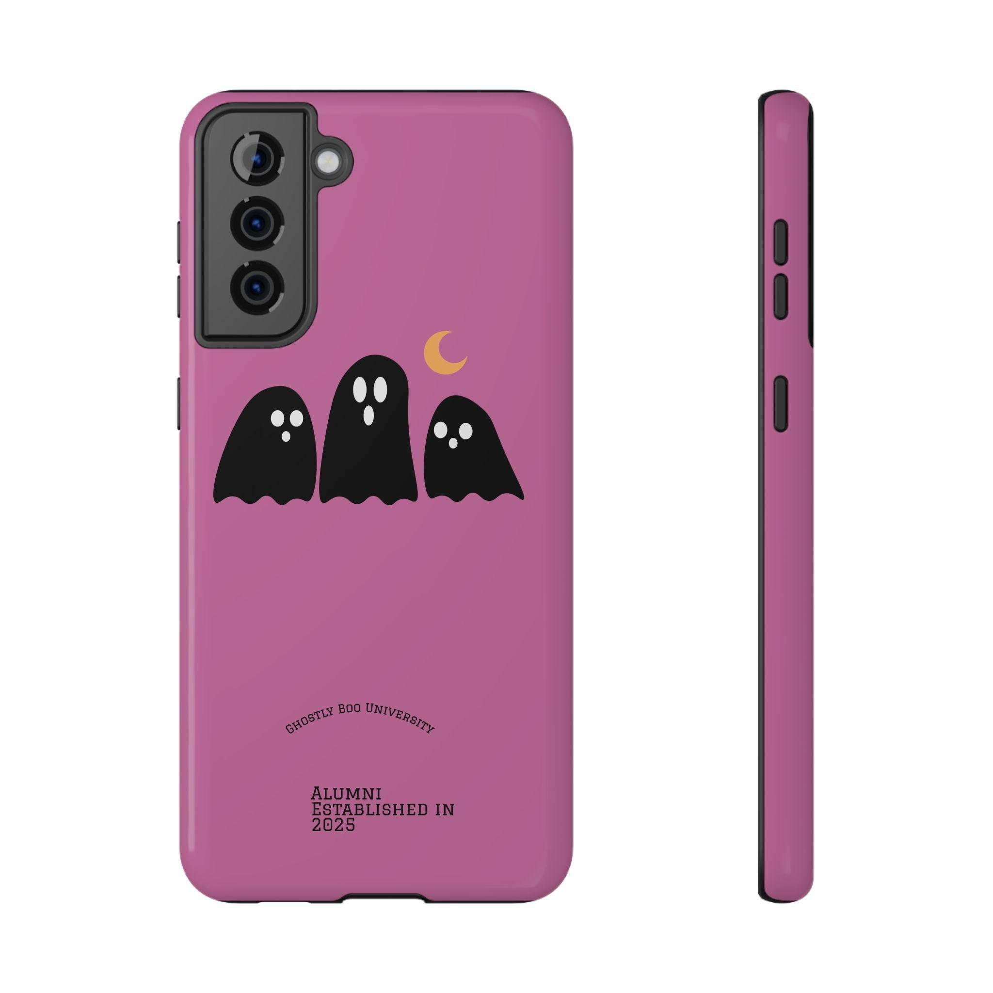 Ghostly Boo University Impact-Resistant Cases, Cute Phone Cover, Halloween Gift, College Student Accessory, Alumni Case