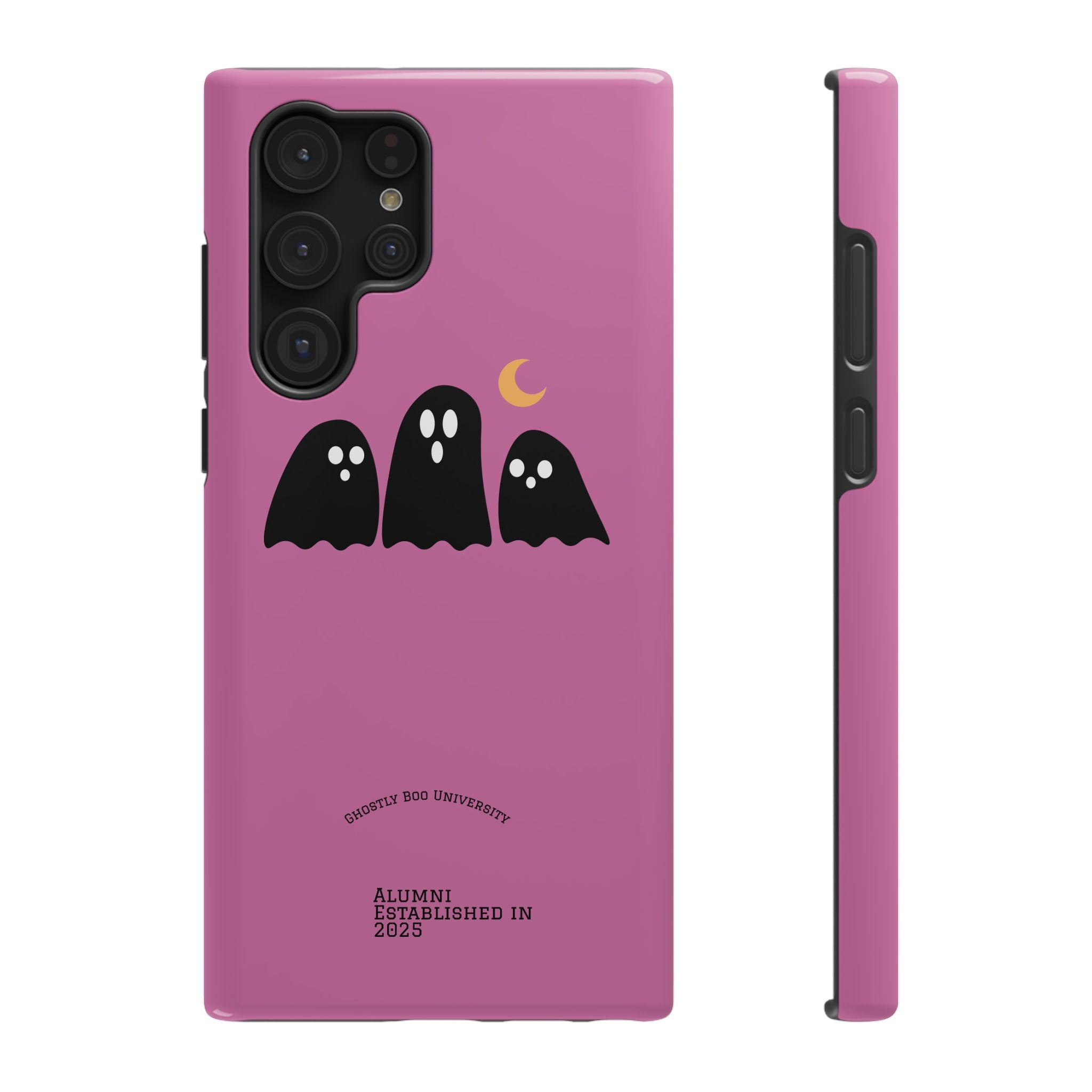 Ghostly Boo University Impact-Resistant Cases, Cute Phone Cover, Halloween Gift, College Student Accessory, Alumni Case