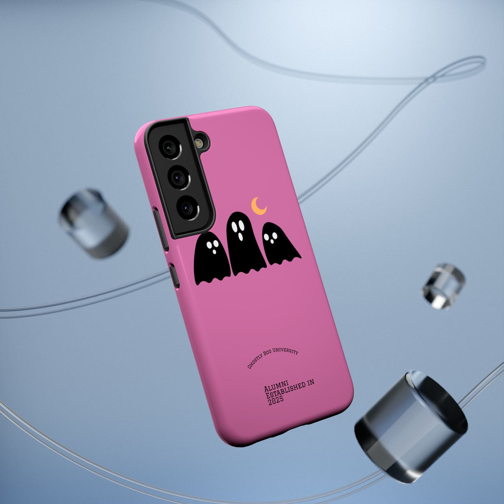 Ghostly Boo University Impact-Resistant Cases, Cute Phone Cover, Halloween Gift, College Student Accessory, Alumni Case