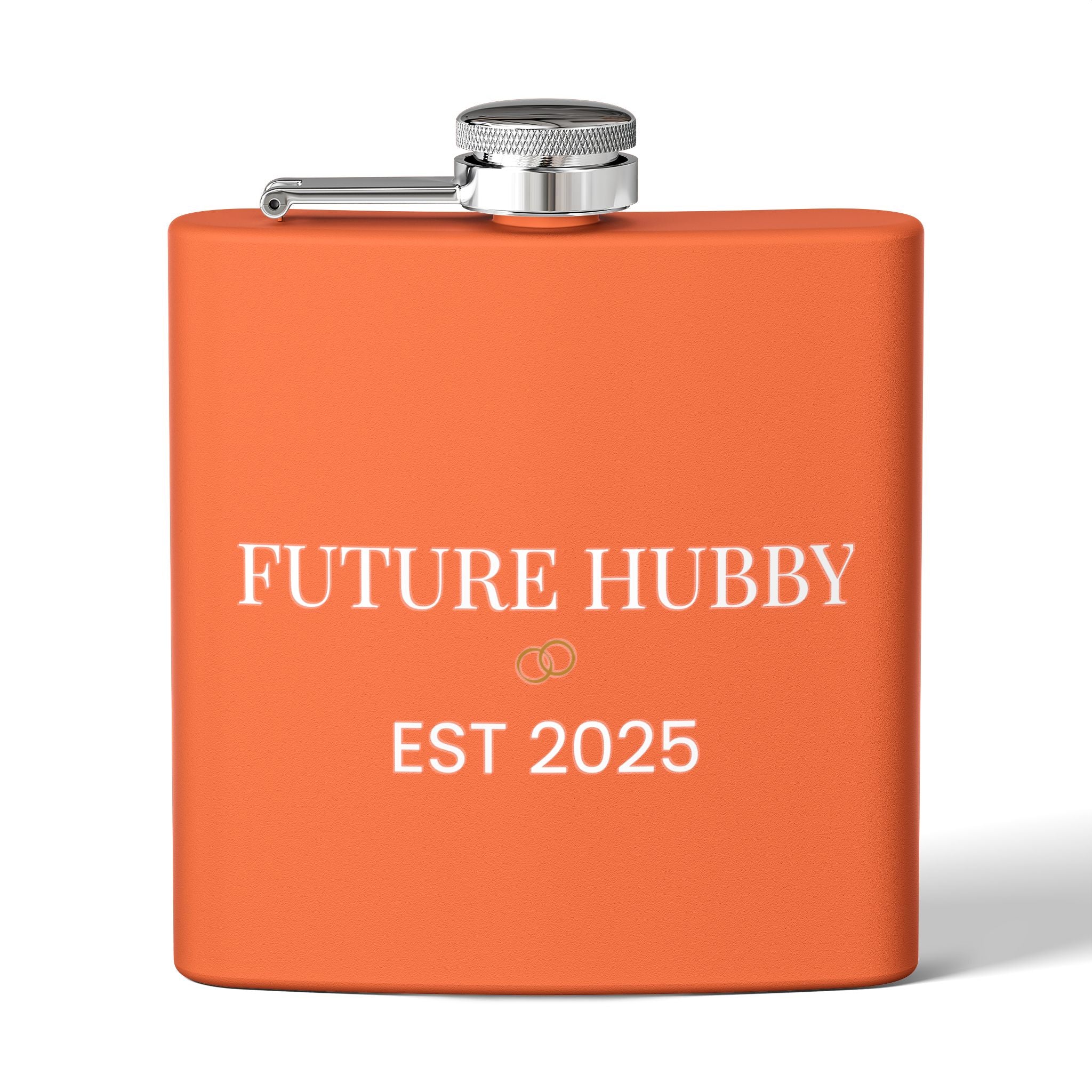 Future Hubby Stainless Steel Flask, 6oz - Unique Groomsmen Gift, Wedding Favor, Engraved Flask, Personalized Accessory, Bachelor Party
