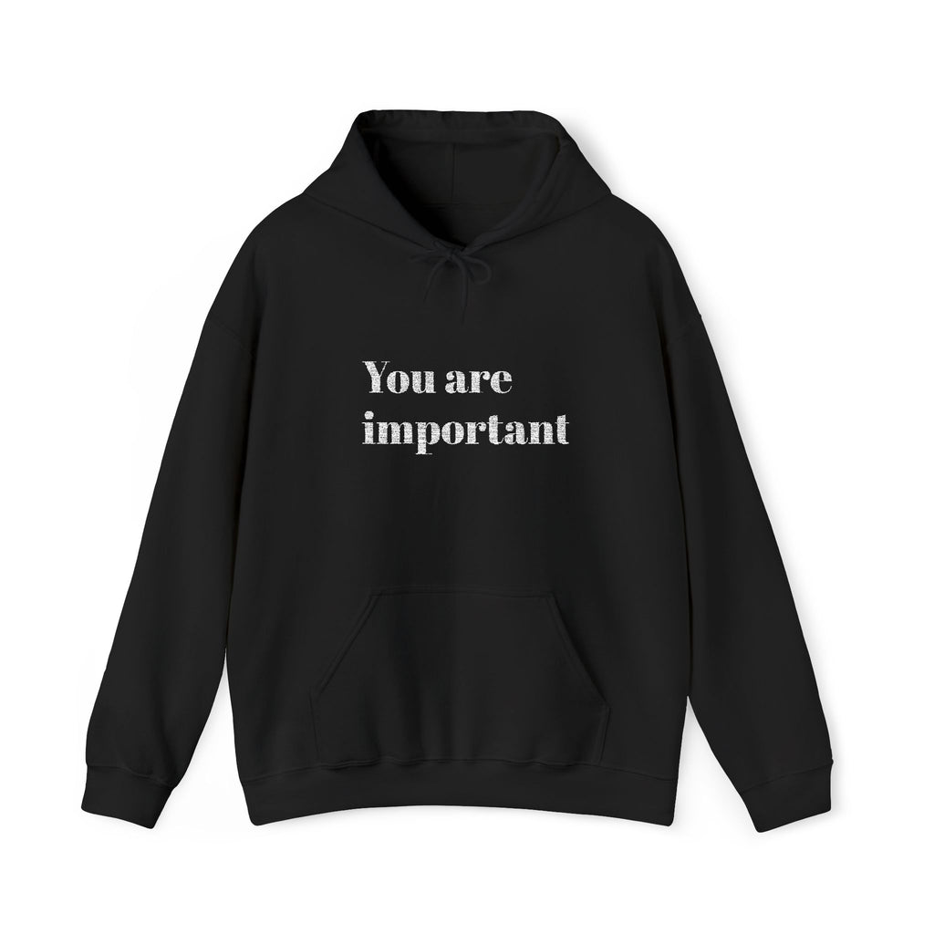 Empowering Hoodie - You Are Important, Motivational Gift, Cozy Sweatshirt, Unisex Fashion, Positive Vibes, Self-Love Apparel
