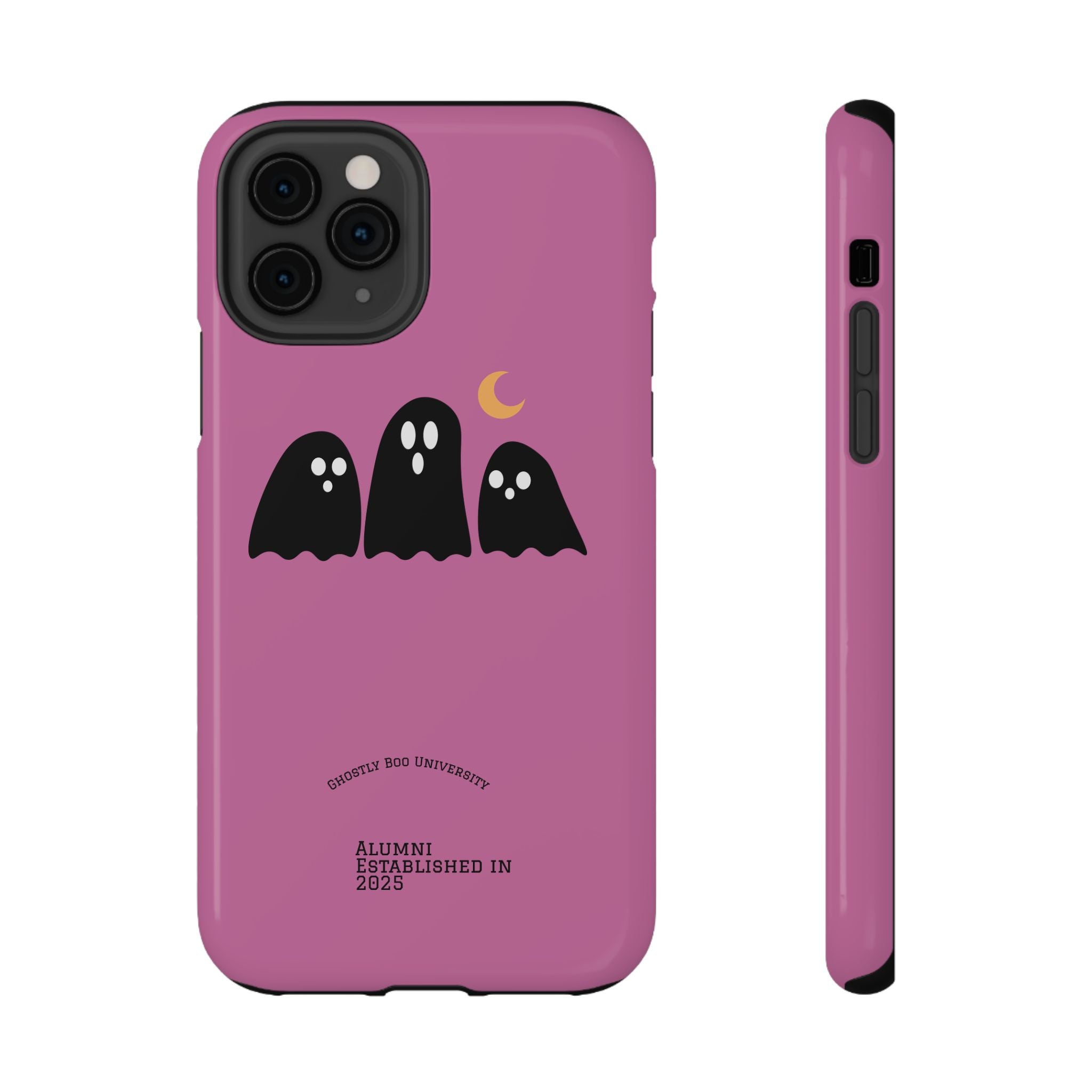 Ghostly Boo University Impact-Resistant Cases, Cute Phone Cover, Halloween Gift, College Student Accessory, Alumni Case