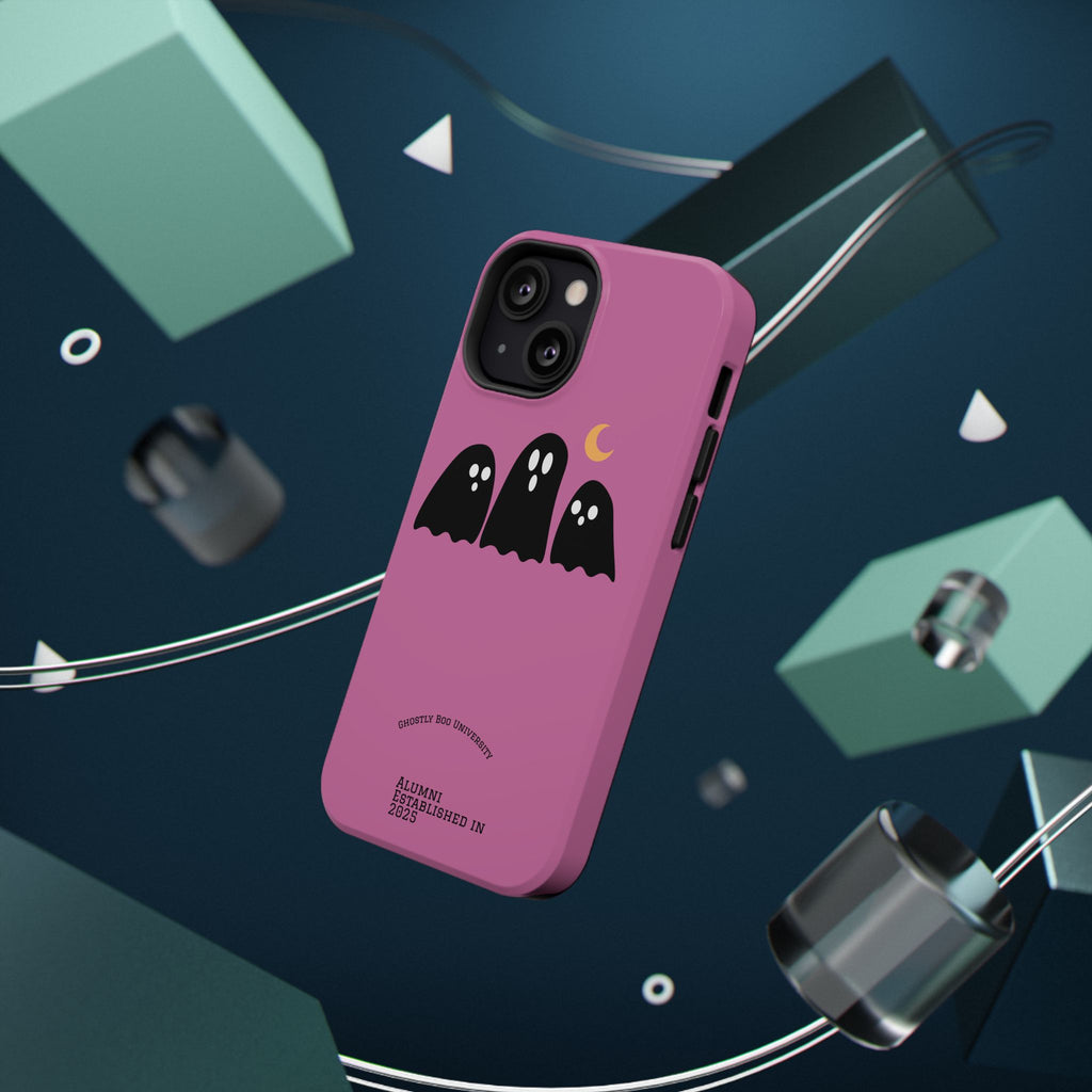 Ghostly Boo University Impact-Resistant Cases, Cute Phone Cover, Halloween Gift, College Student Accessory, Alumni Case