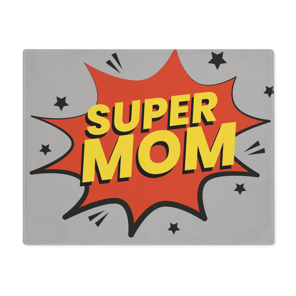 Super Mom Placemat | Fun Kitchen Decor, Gift for Mom, Family Gatherings, Mother's Day, Bright Dining Accessories