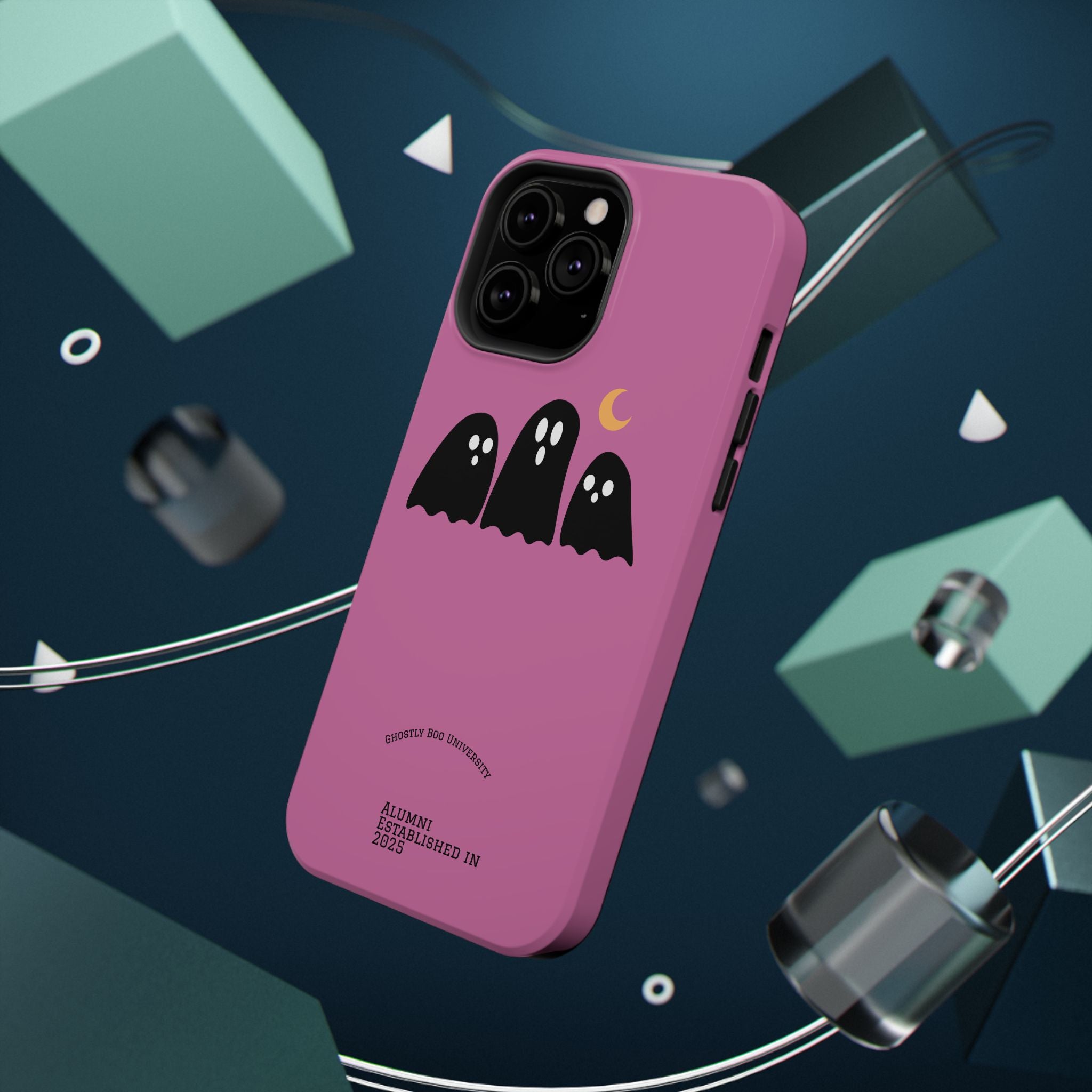 Ghostly Boo University Impact-Resistant Cases, Cute Phone Cover, Halloween Gift, College Student Accessory, Alumni Case