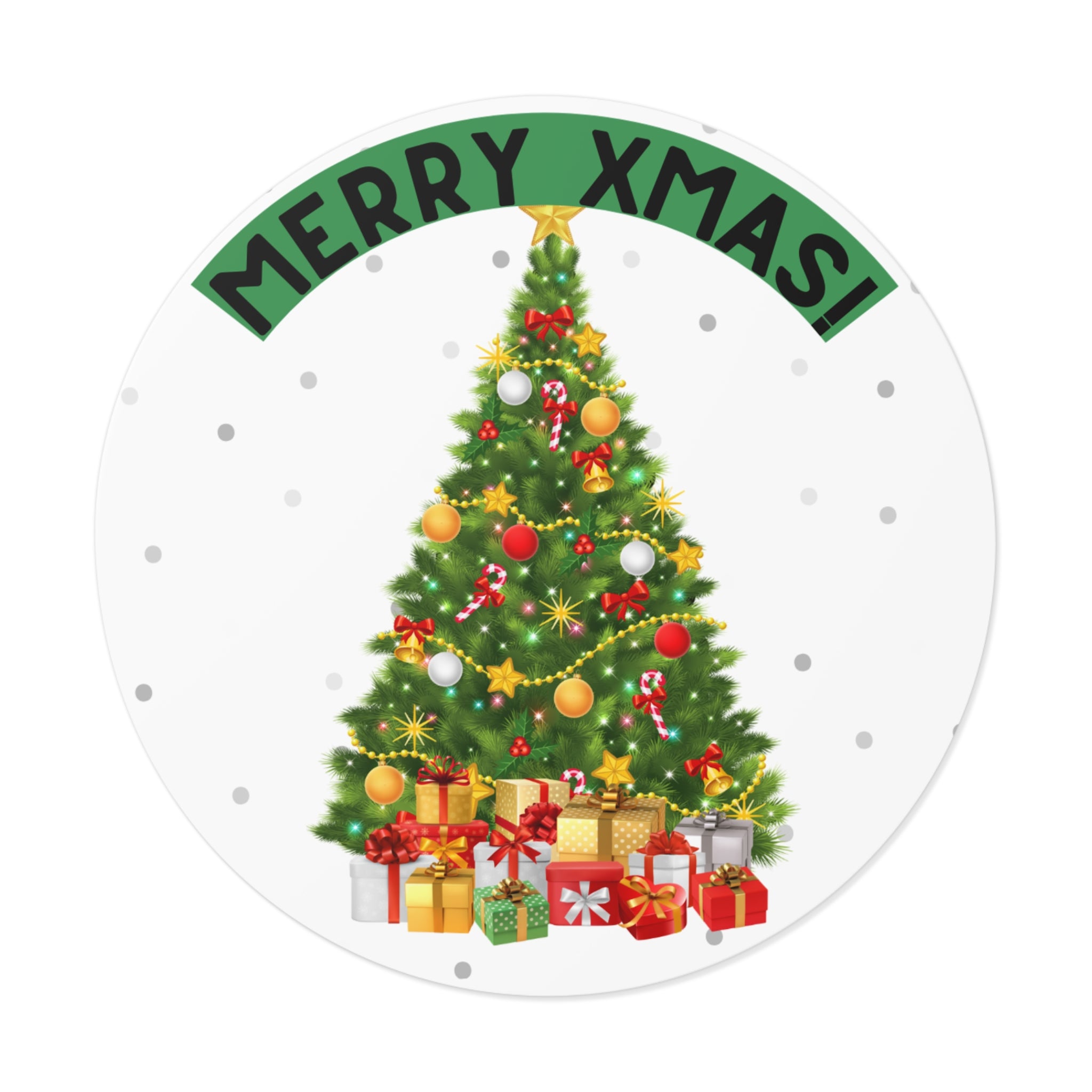 Christmas Tree Vinyl Stickers | Merry XMAS Decals for Holiday Decor, Gift Wrapping, Scrapbooking, Party Favors, Seasonal Crafts