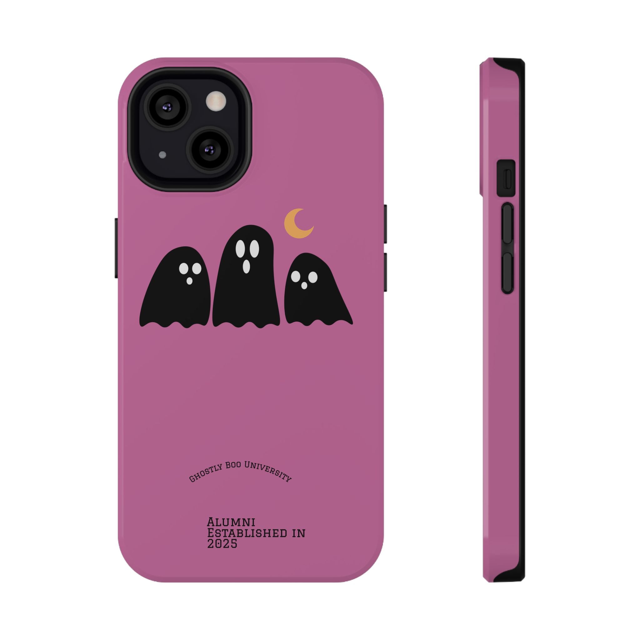 Ghostly Boo University Impact-Resistant Cases, Cute Phone Cover, Halloween Gift, College Student Accessory, Alumni Case