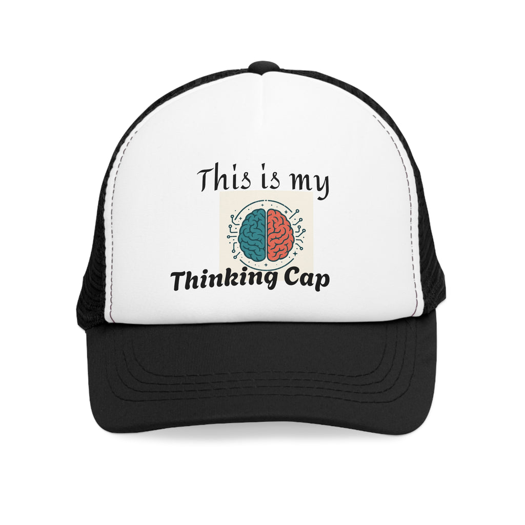 Thinking Cap Mesh Cap, Trucker Hat, Gift for Students, Brain Design, Casual Hat, Fun Accessories, Thoughtful Gift Idea