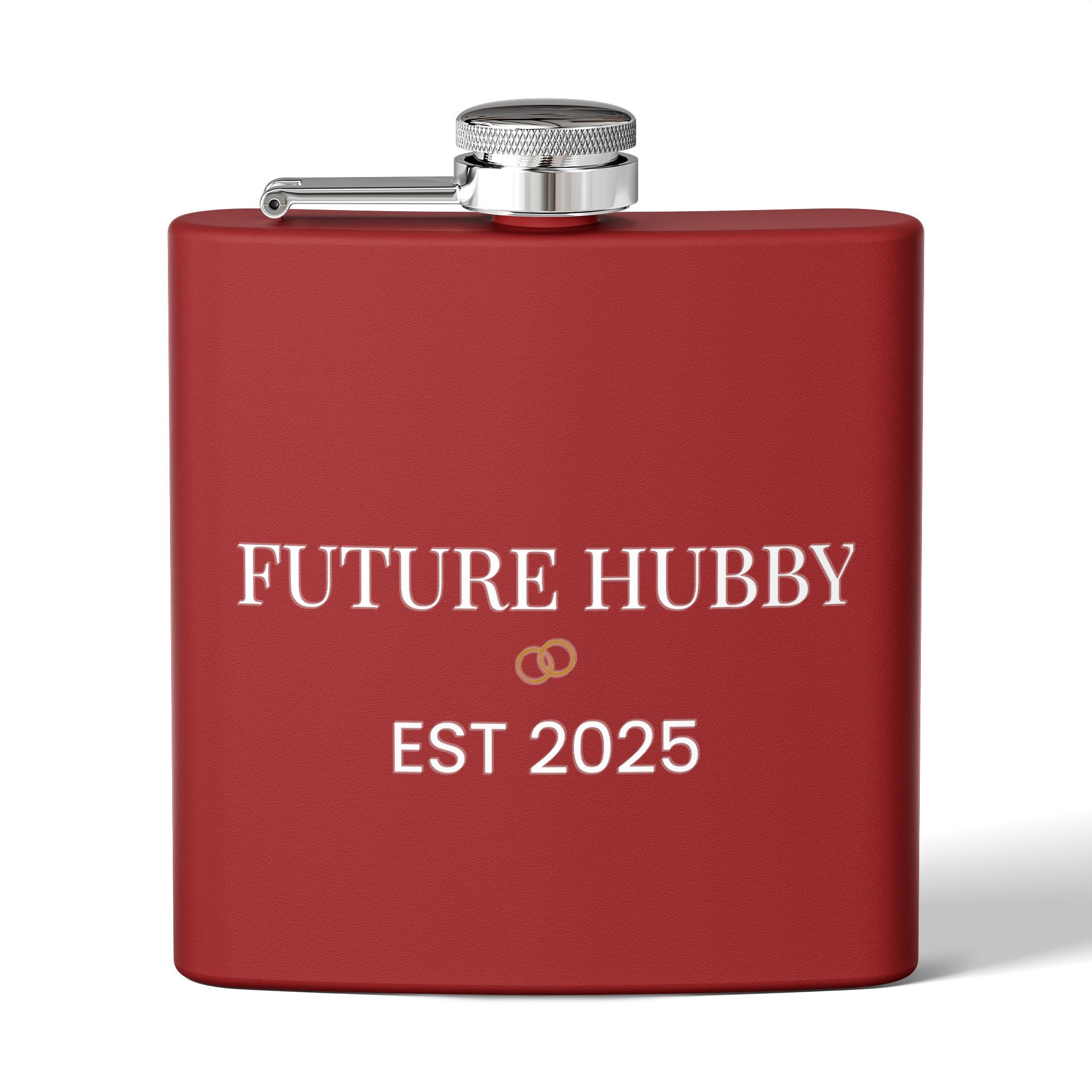 Future Hubby Stainless Steel Flask, 6oz - Unique Groomsmen Gift, Wedding Favor, Engraved Flask, Personalized Accessory, Bachelor Party