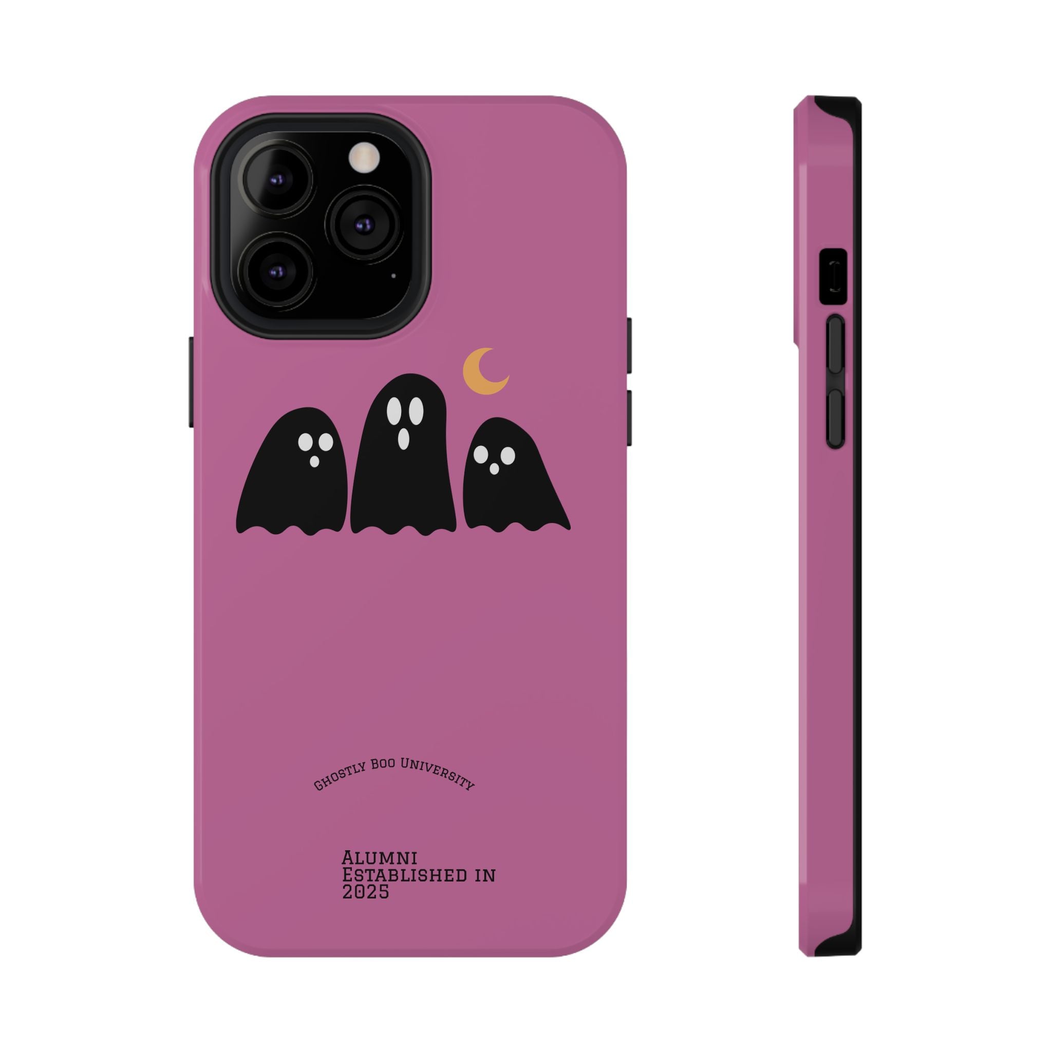 Ghostly Boo University Impact-Resistant Cases, Cute Phone Cover, Halloween Gift, College Student Accessory, Alumni Case