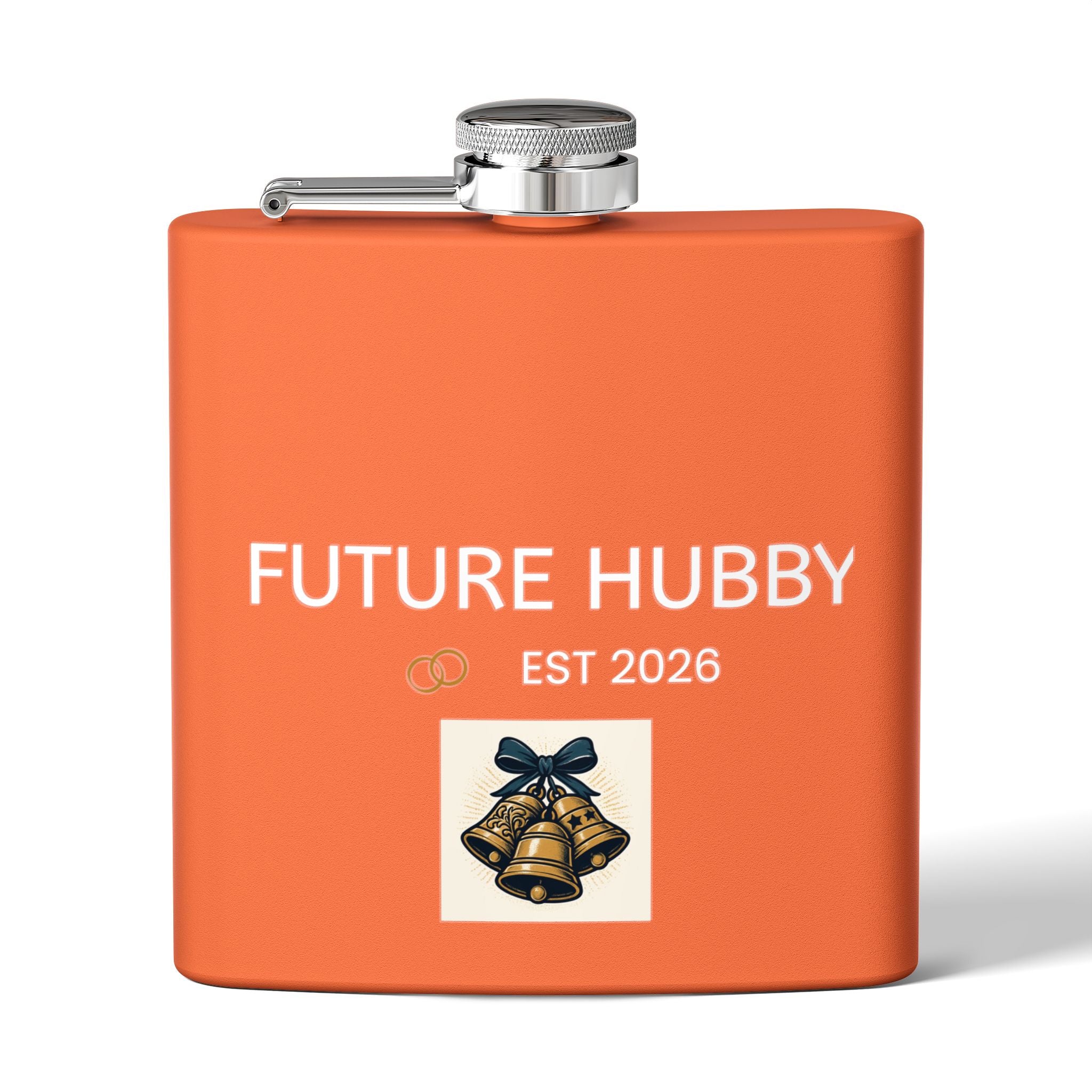 Personalized Future Hubby Flask | 6oz Stainless Steel Drinkware, Groomsmen Gift, Wedding Keepsake, Bachelor Party Essential, Custom Engraved
