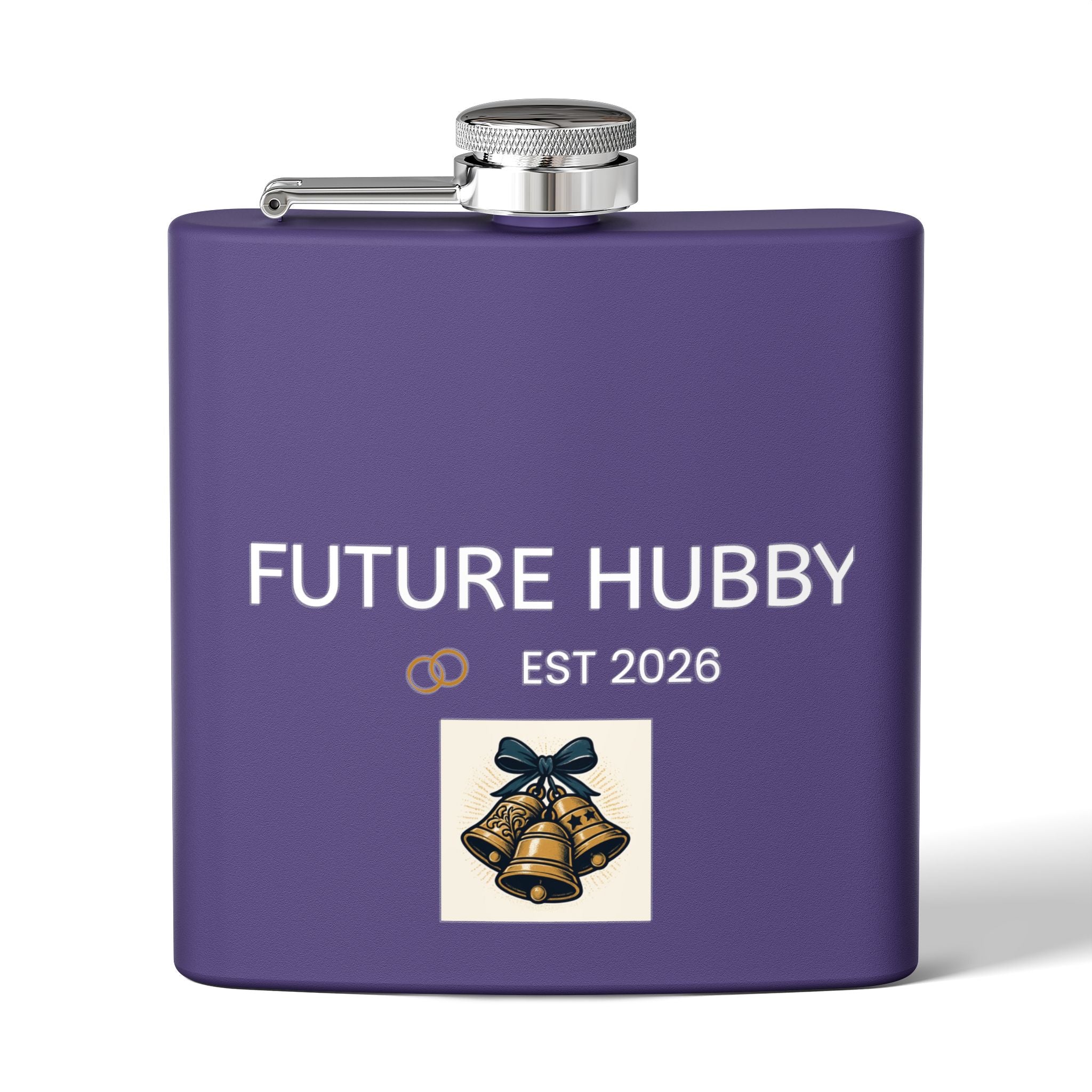 Personalized Future Hubby Flask | 6oz Stainless Steel Drinkware, Groomsmen Gift, Wedding Keepsake, Bachelor Party Essential, Custom Engraved