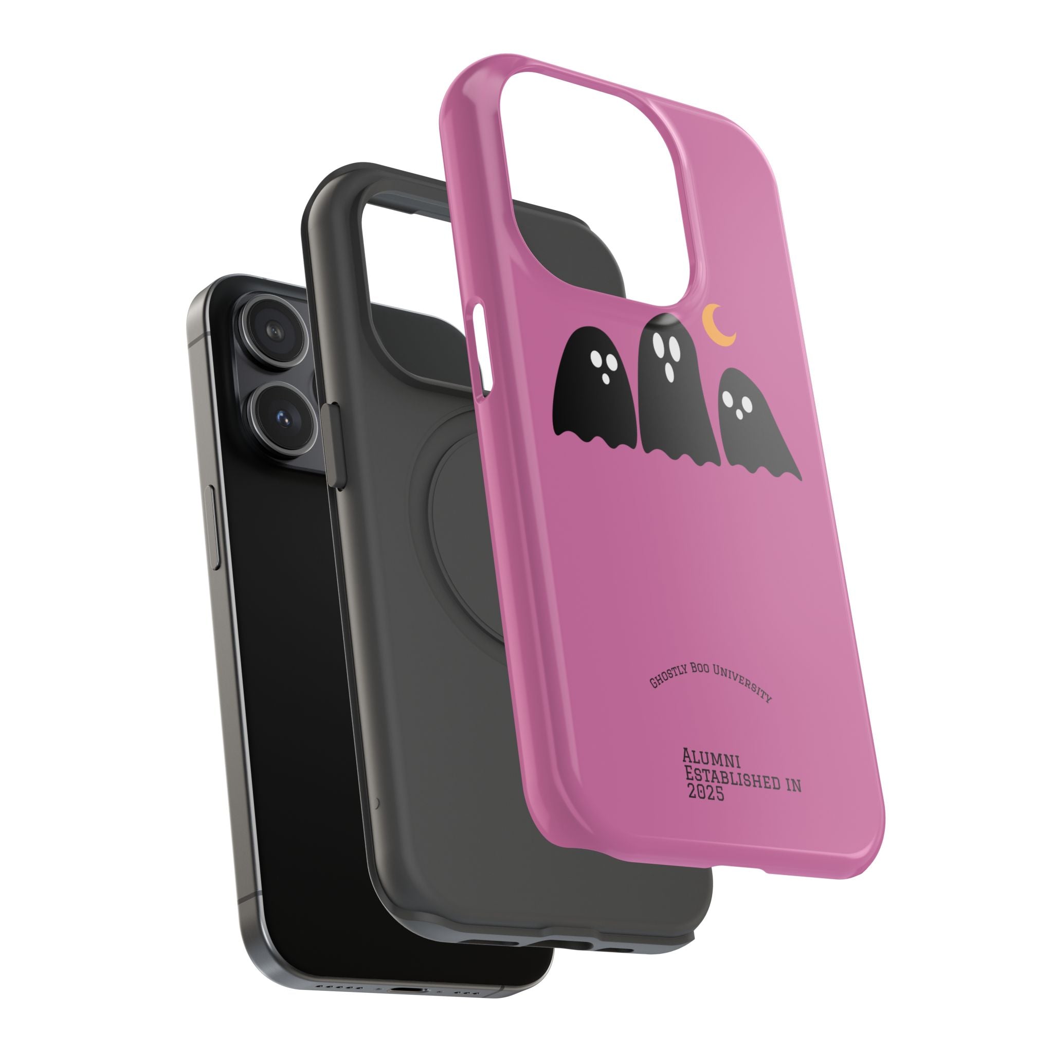 Ghostly Boo University Impact-Resistant Cases, Cute Phone Cover, Halloween Gift, College Student Accessory, Alumni Case