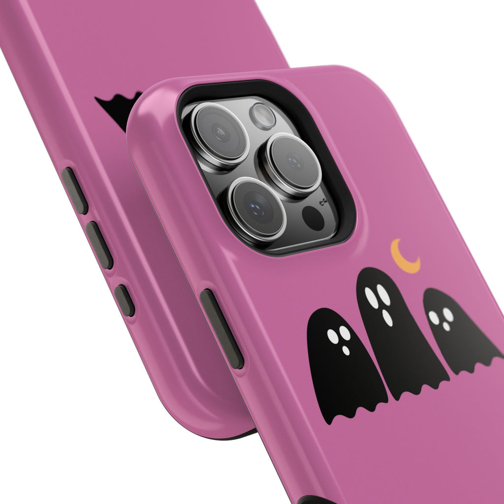 Ghostly Boo University Impact-Resistant Cases, Cute Phone Cover, Halloween Gift, College Student Accessory, Alumni Case