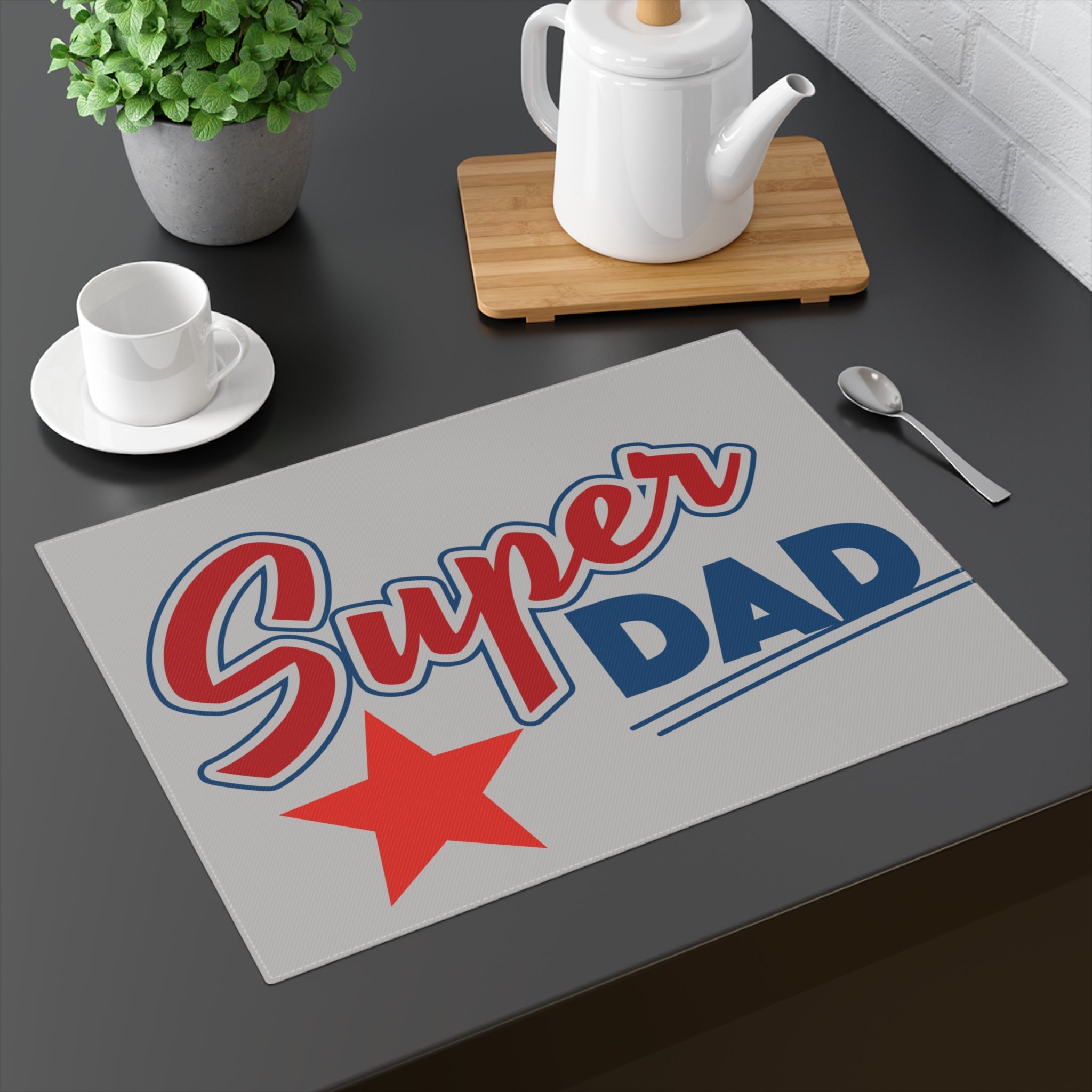 Super Dad Placemat - Perfect for Father's Day, Family Meals, Home Decor, Gifts for Dads, Kids' Table Settings