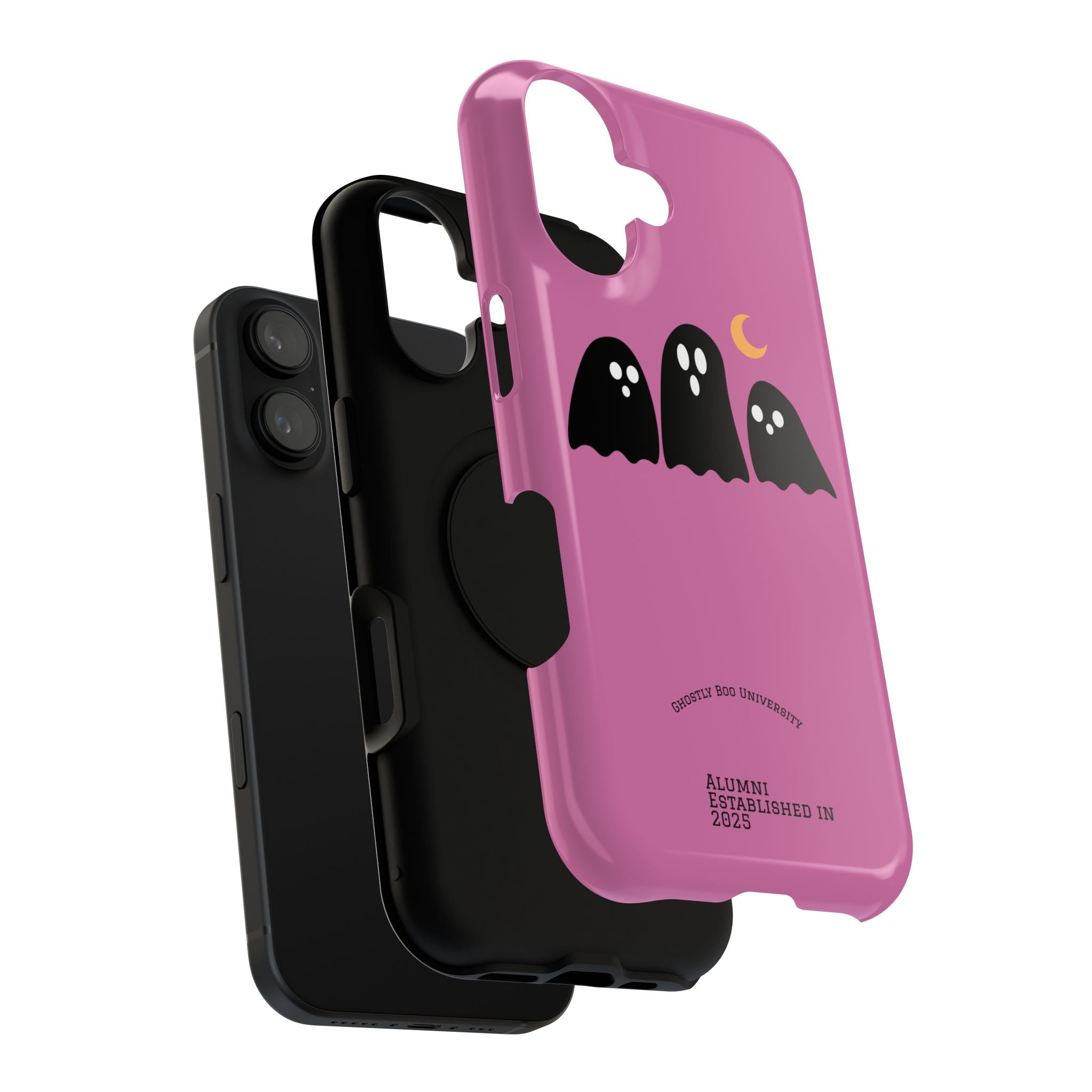 Ghostly Boo University Impact-Resistant Cases, Cute Phone Cover, Halloween Gift, College Student Accessory, Alumni Case