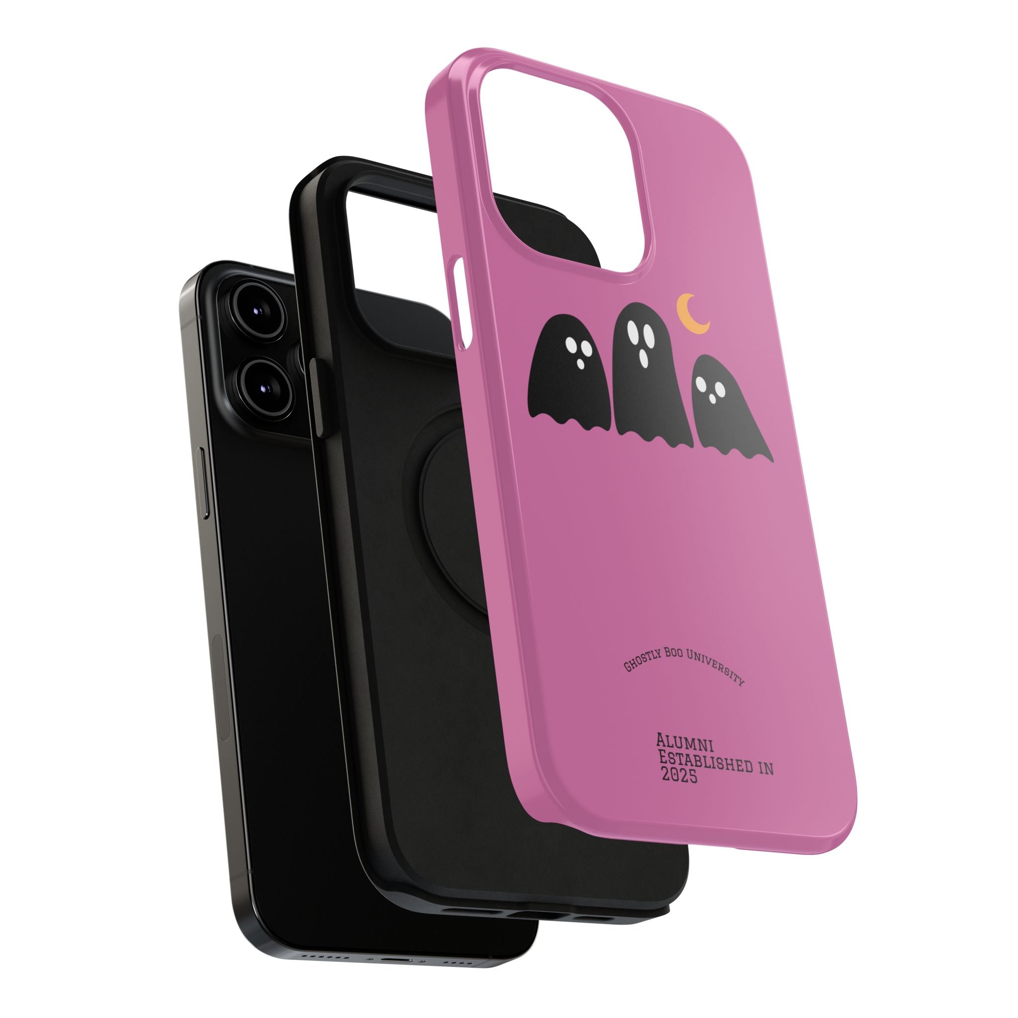 Ghostly Boo University Impact-Resistant Cases, Cute Phone Cover, Halloween Gift, College Student Accessory, Alumni Case