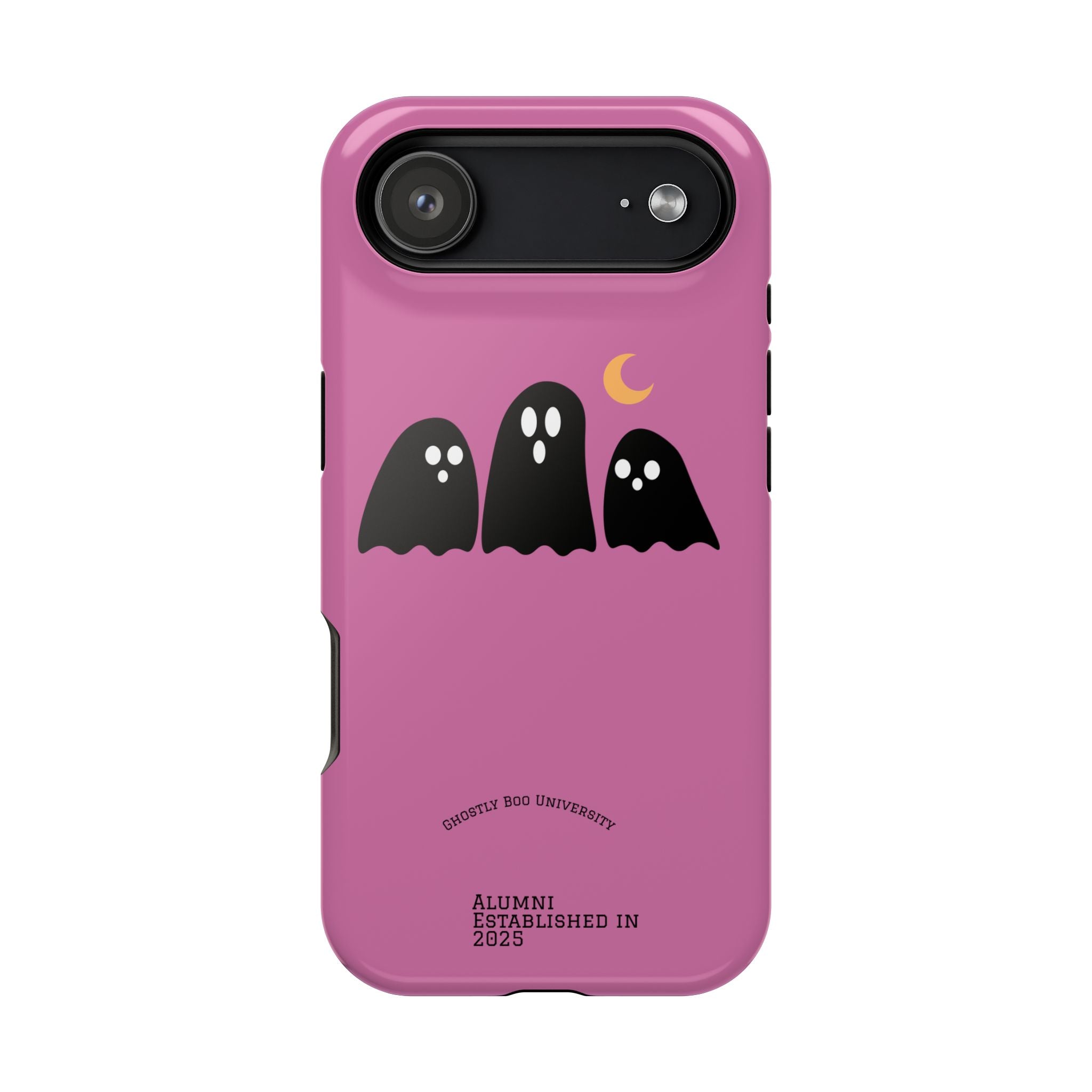 Ghostly Boo University Impact-Resistant Cases, Cute Phone Cover, Halloween Gift, College Student Accessory, Alumni Case