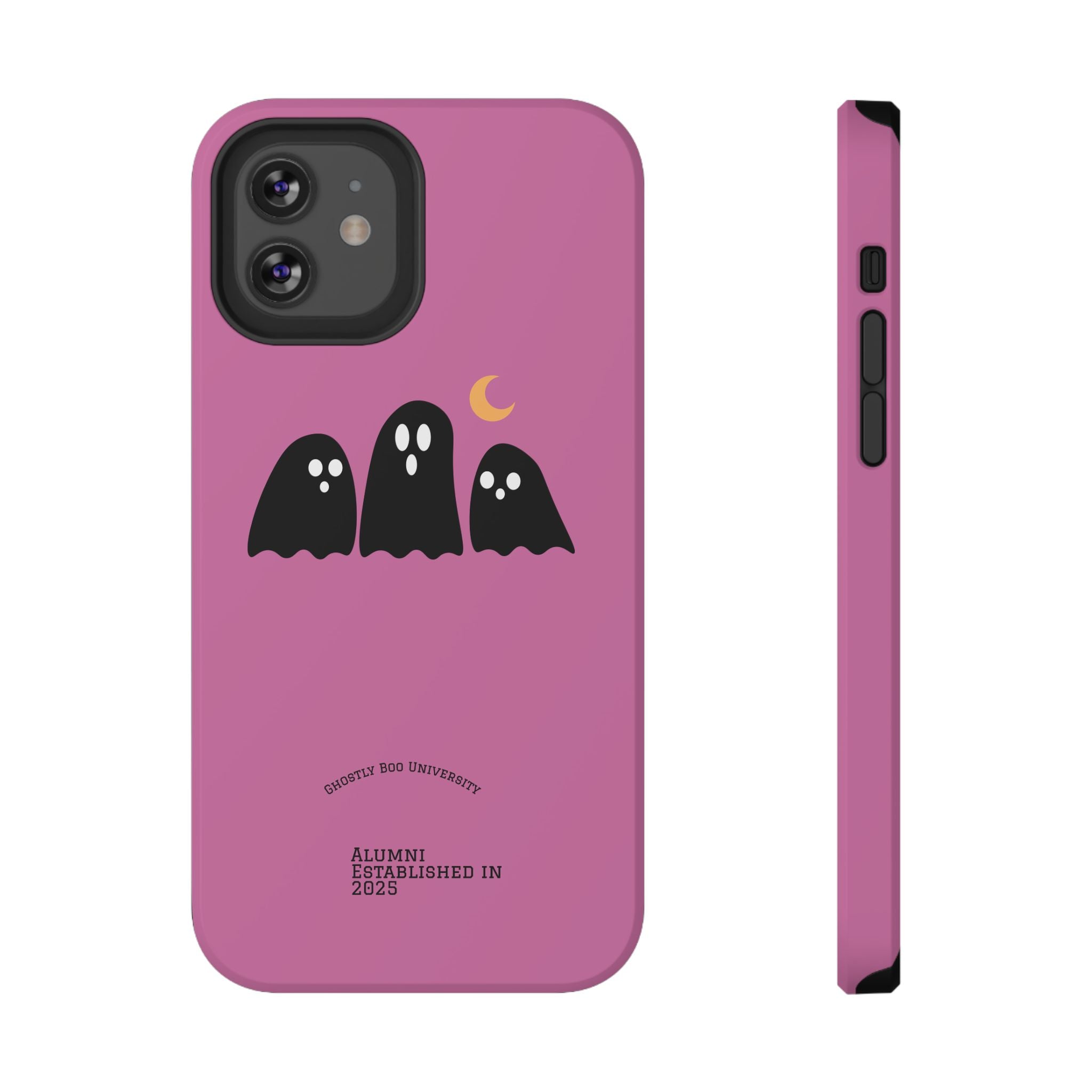 Ghostly Boo University Impact-Resistant Cases, Cute Phone Cover, Halloween Gift, College Student Accessory, Alumni Case