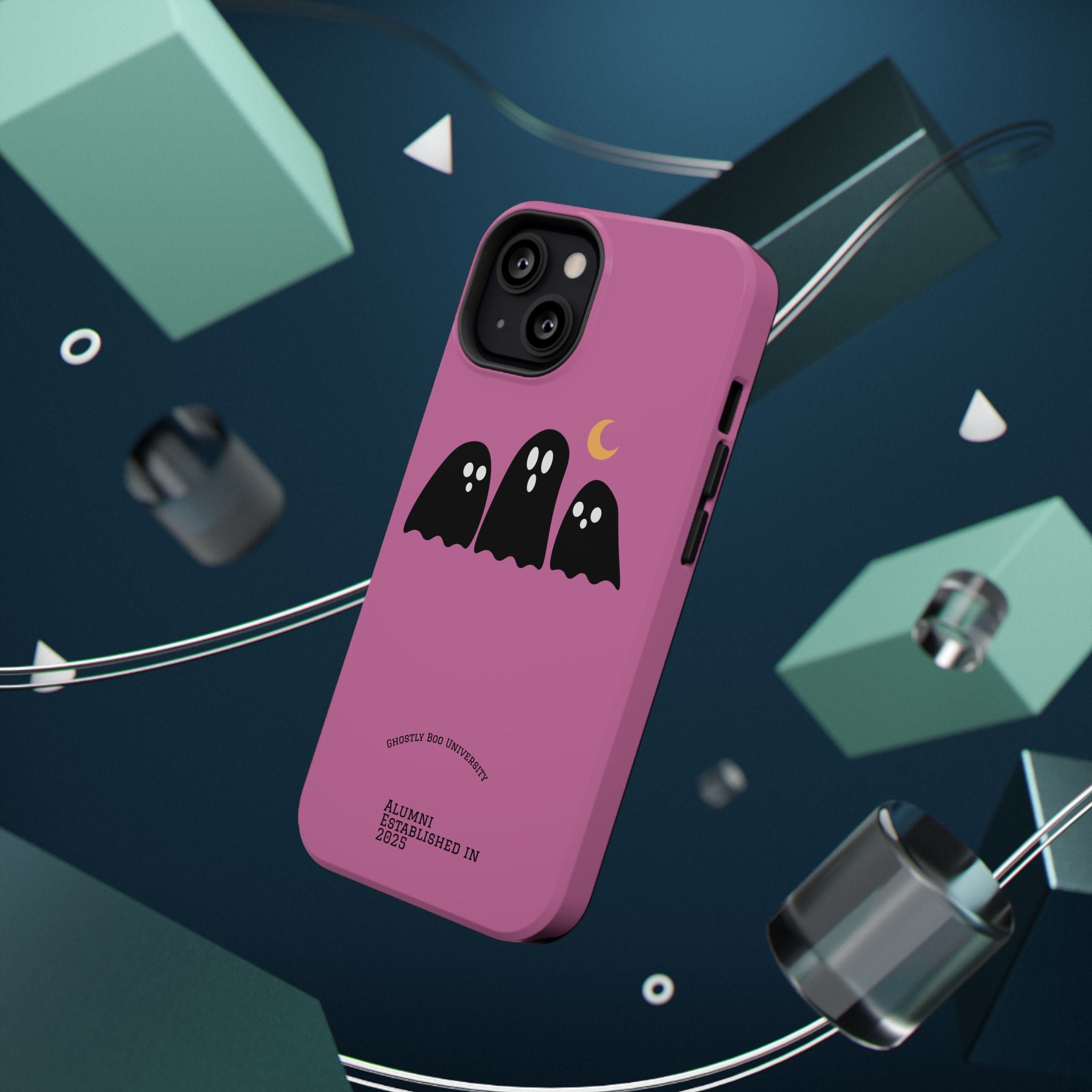 Ghostly Boo University Impact-Resistant Cases, Cute Phone Cover, Halloween Gift, College Student Accessory, Alumni Case