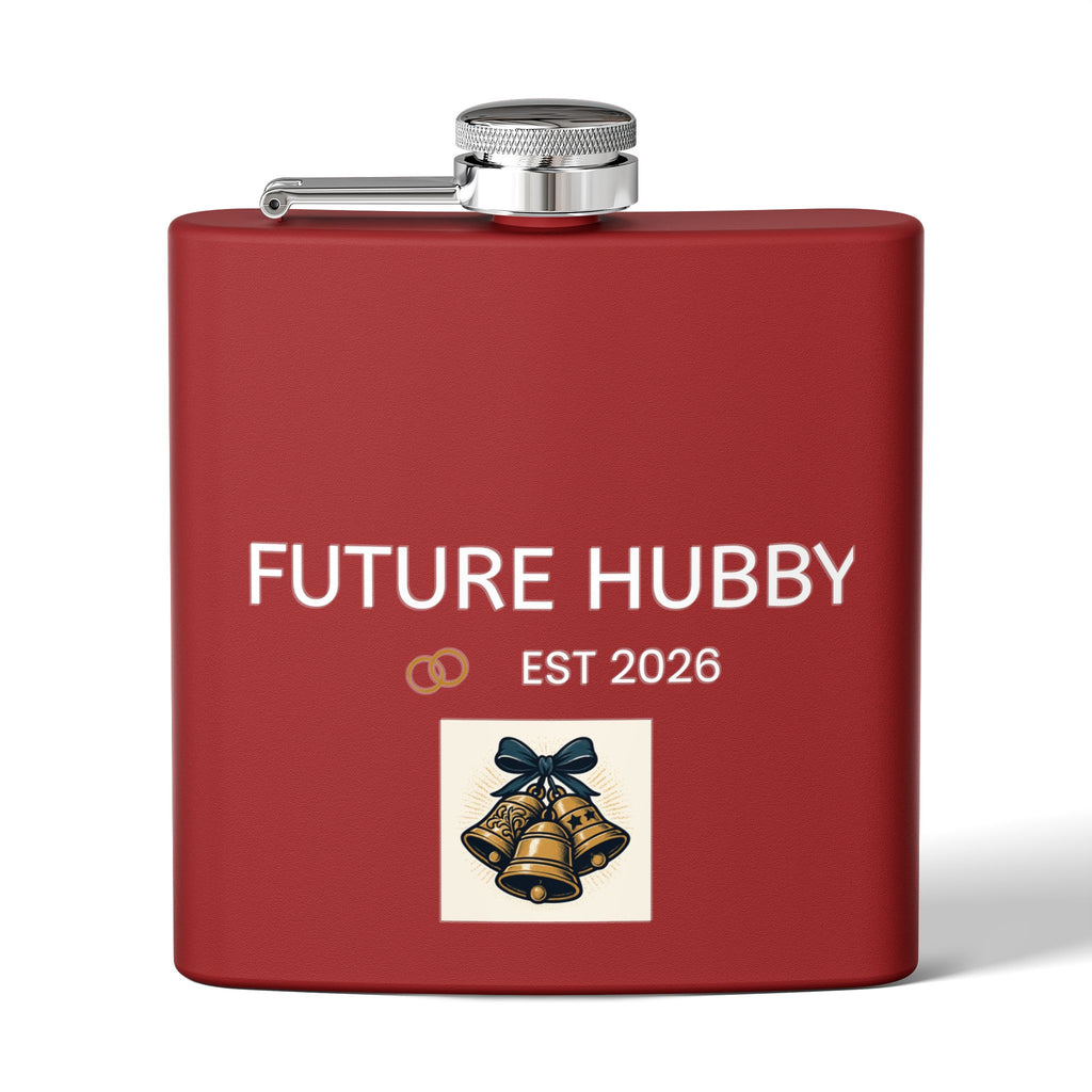 Personalized Future Hubby Flask | 6oz Stainless Steel Drinkware, Groomsmen Gift, Wedding Keepsake, Bachelor Party Essential, Custom Engraved