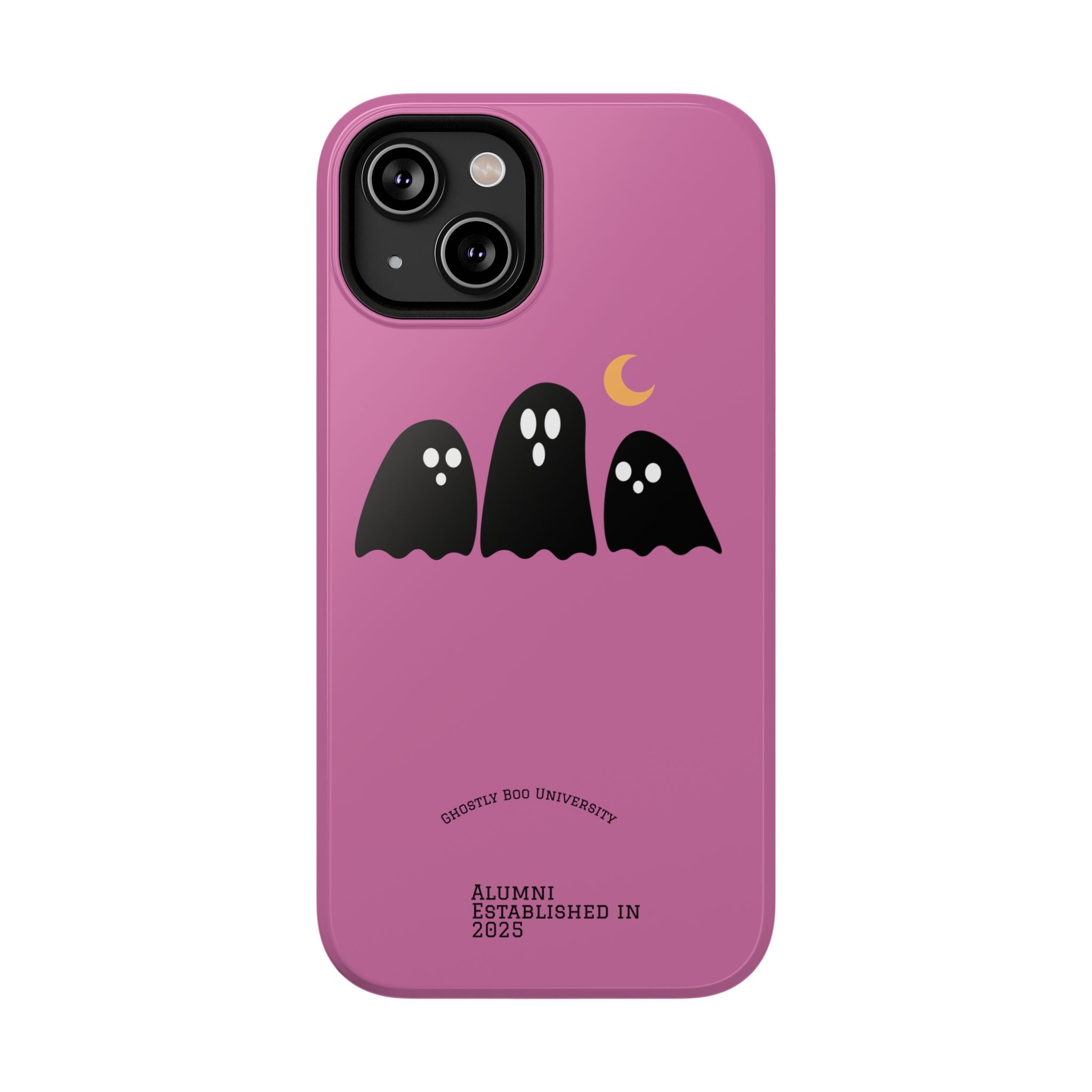 Ghostly Boo University Impact-Resistant Cases, Cute Phone Cover, Halloween Gift, College Student Accessory, Alumni Case