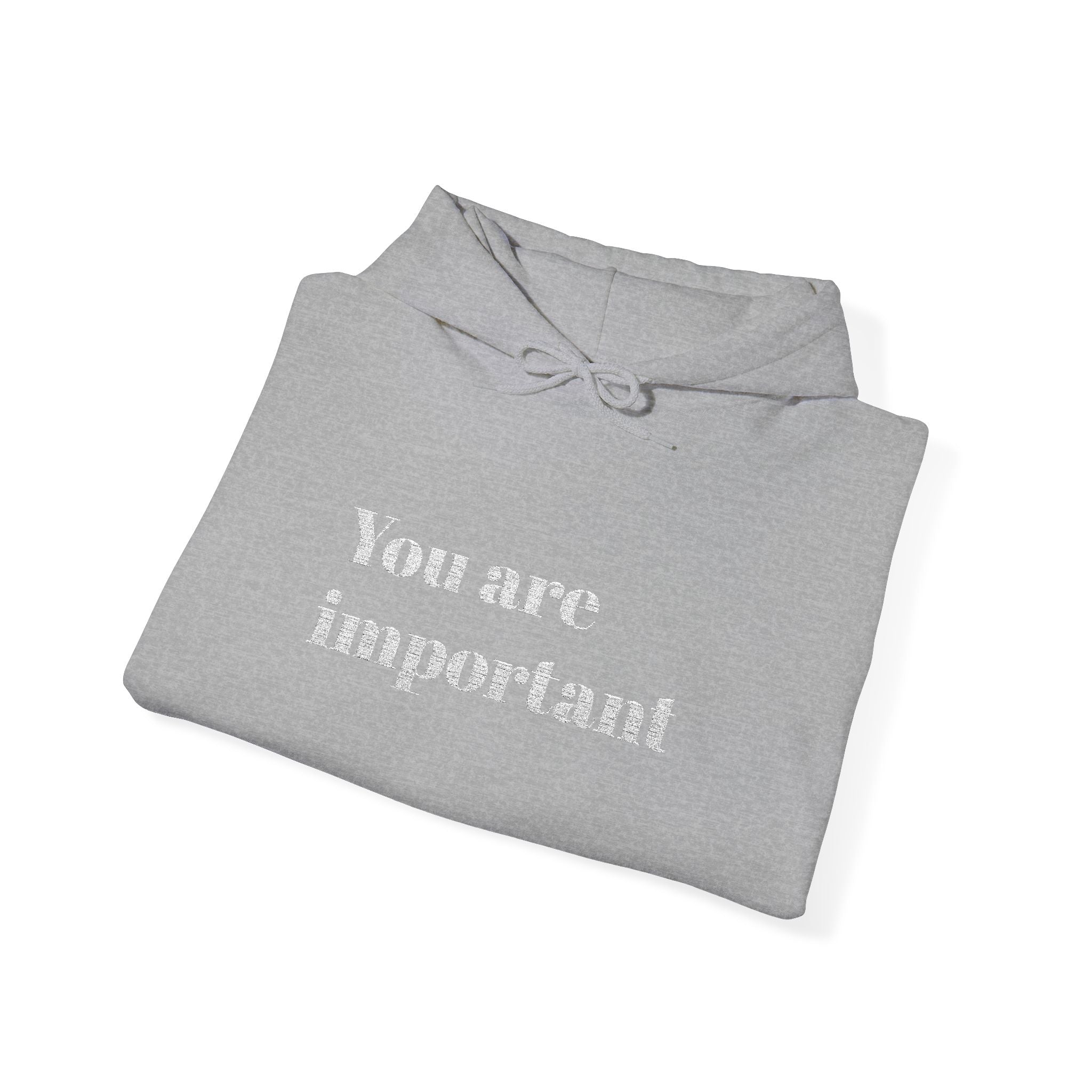 Empowering Hoodie - You Are Important, Motivational Gift, Cozy Sweatshirt, Unisex Fashion, Positive Vibes, Self-Love Apparel