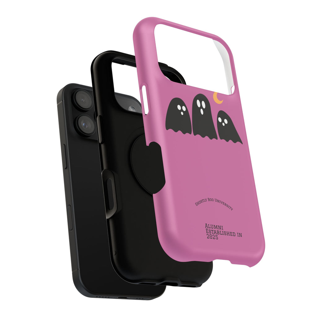 Ghostly Boo University Impact-Resistant Cases, Cute Phone Cover, Halloween Gift, College Student Accessory, Alumni Case