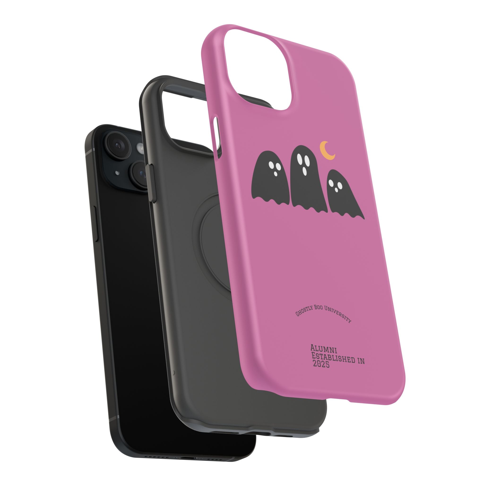 Ghostly Boo University Impact-Resistant Cases, Cute Phone Cover, Halloween Gift, College Student Accessory, Alumni Case