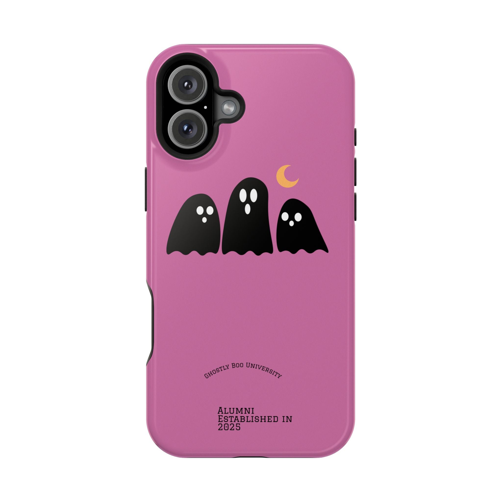 Ghostly Boo University Impact-Resistant Cases, Cute Phone Cover, Halloween Gift, College Student Accessory, Alumni Case
