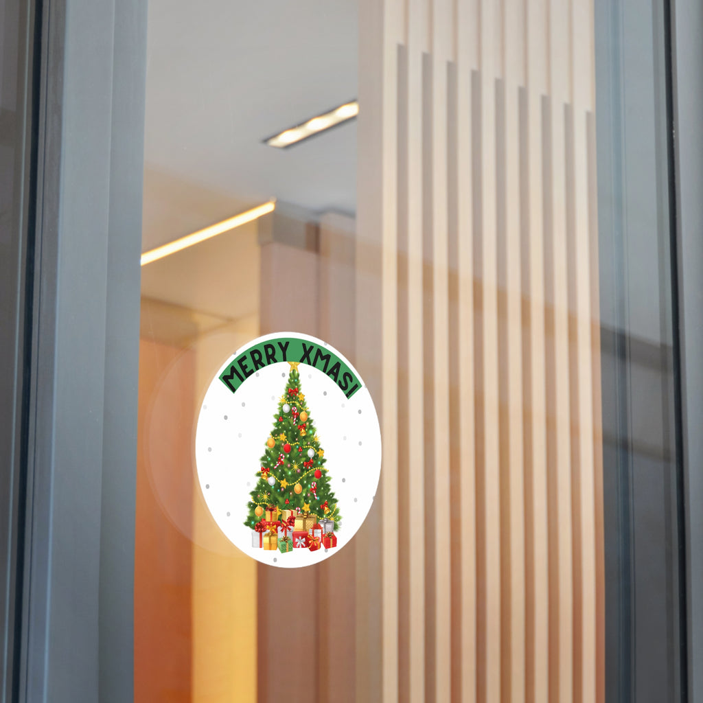 Christmas Tree Vinyl Stickers | Merry XMAS Decals for Holiday Decor, Gift Wrapping, Scrapbooking, Party Favors, Seasonal Crafts