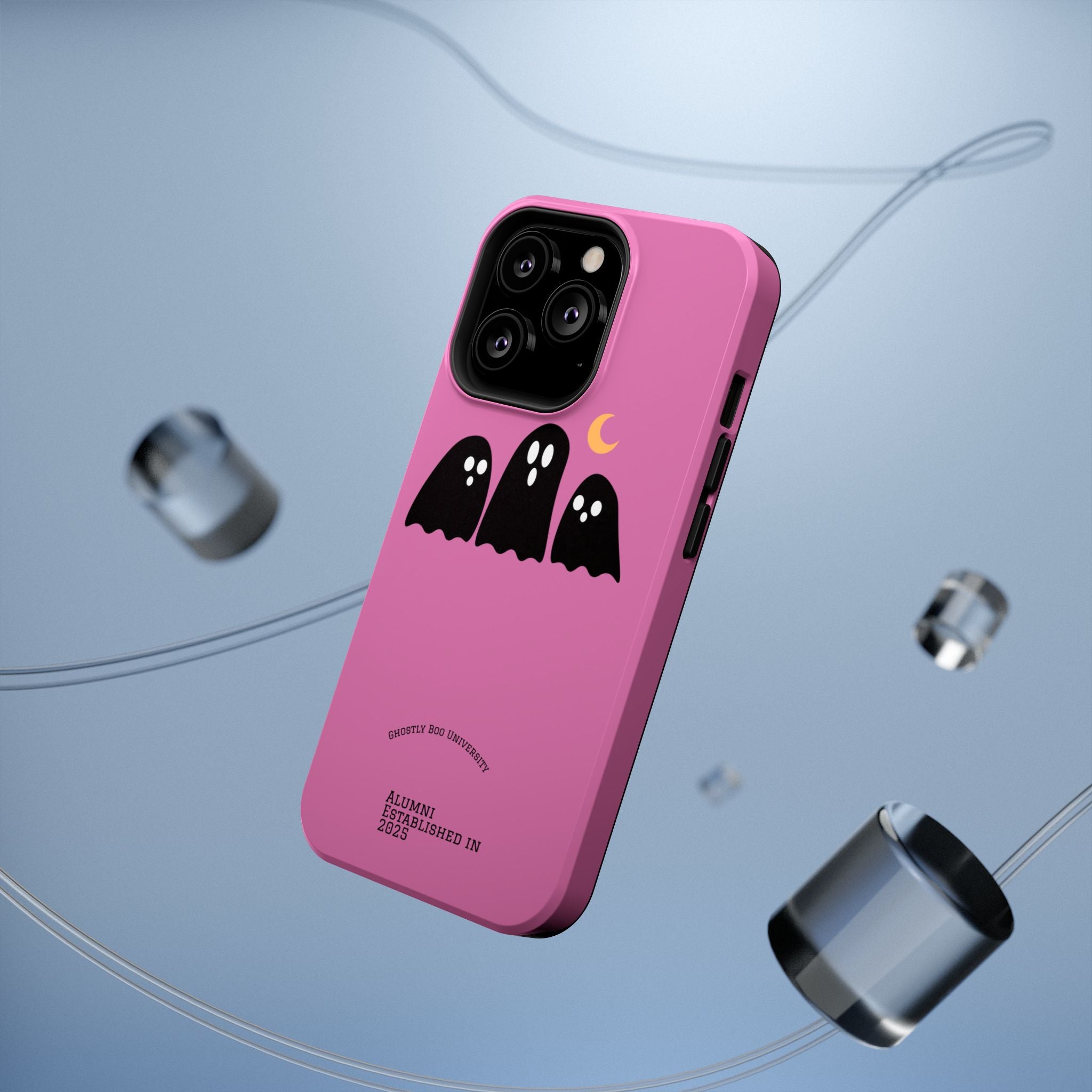 Ghostly Boo University Impact-Resistant Cases, Cute Phone Cover, Halloween Gift, College Student Accessory, Alumni Case