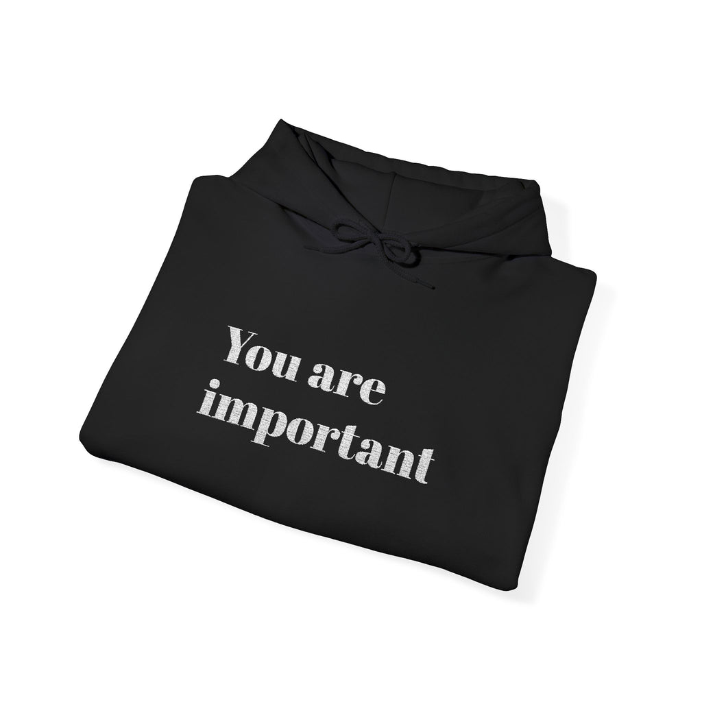Empowering Hoodie - You Are Important, Motivational Gift, Cozy Sweatshirt, Unisex Fashion, Positive Vibes, Self-Love Apparel