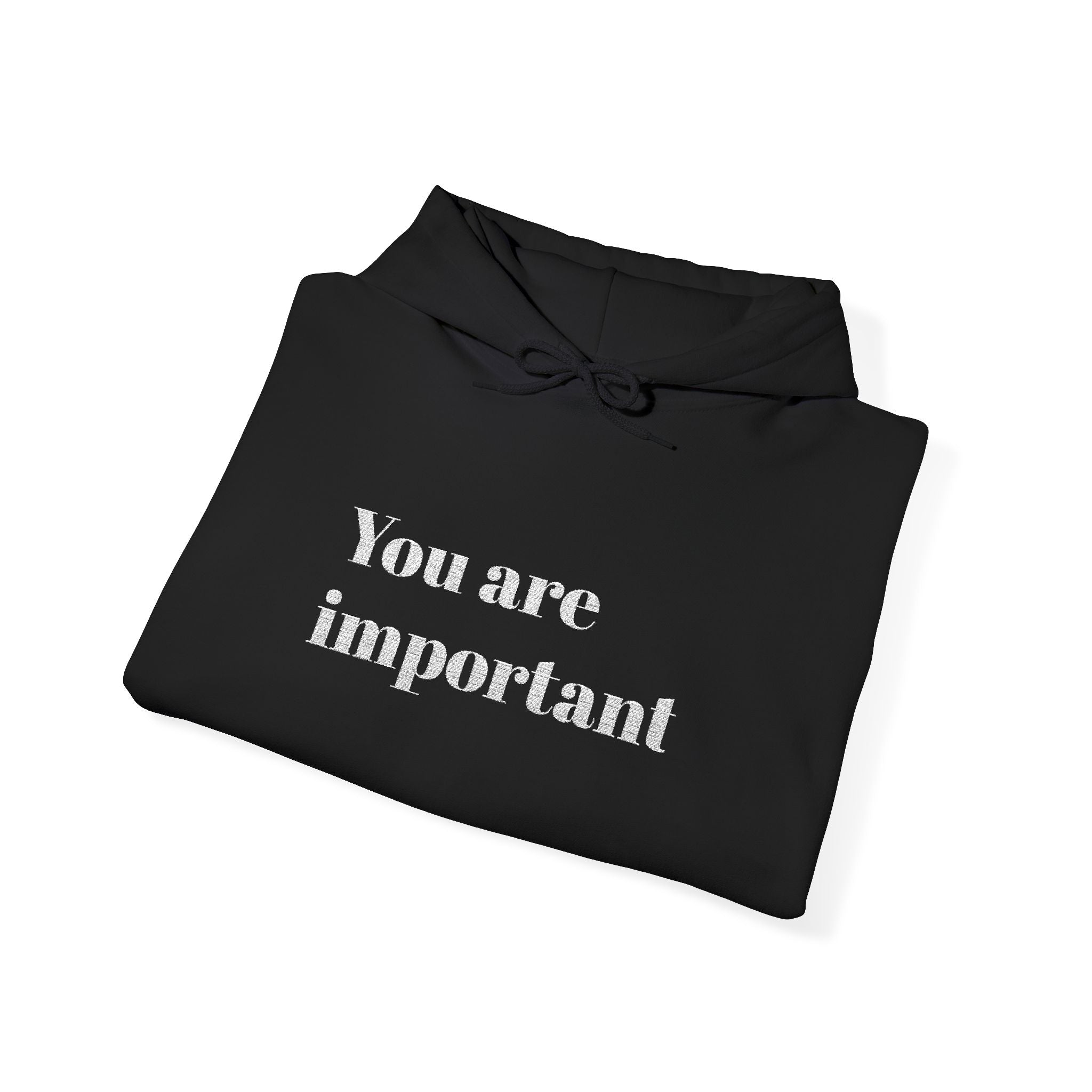 Empowering Hoodie - You Are Important, Motivational Gift, Cozy Sweatshirt, Unisex Fashion, Positive Vibes, Self-Love Apparel