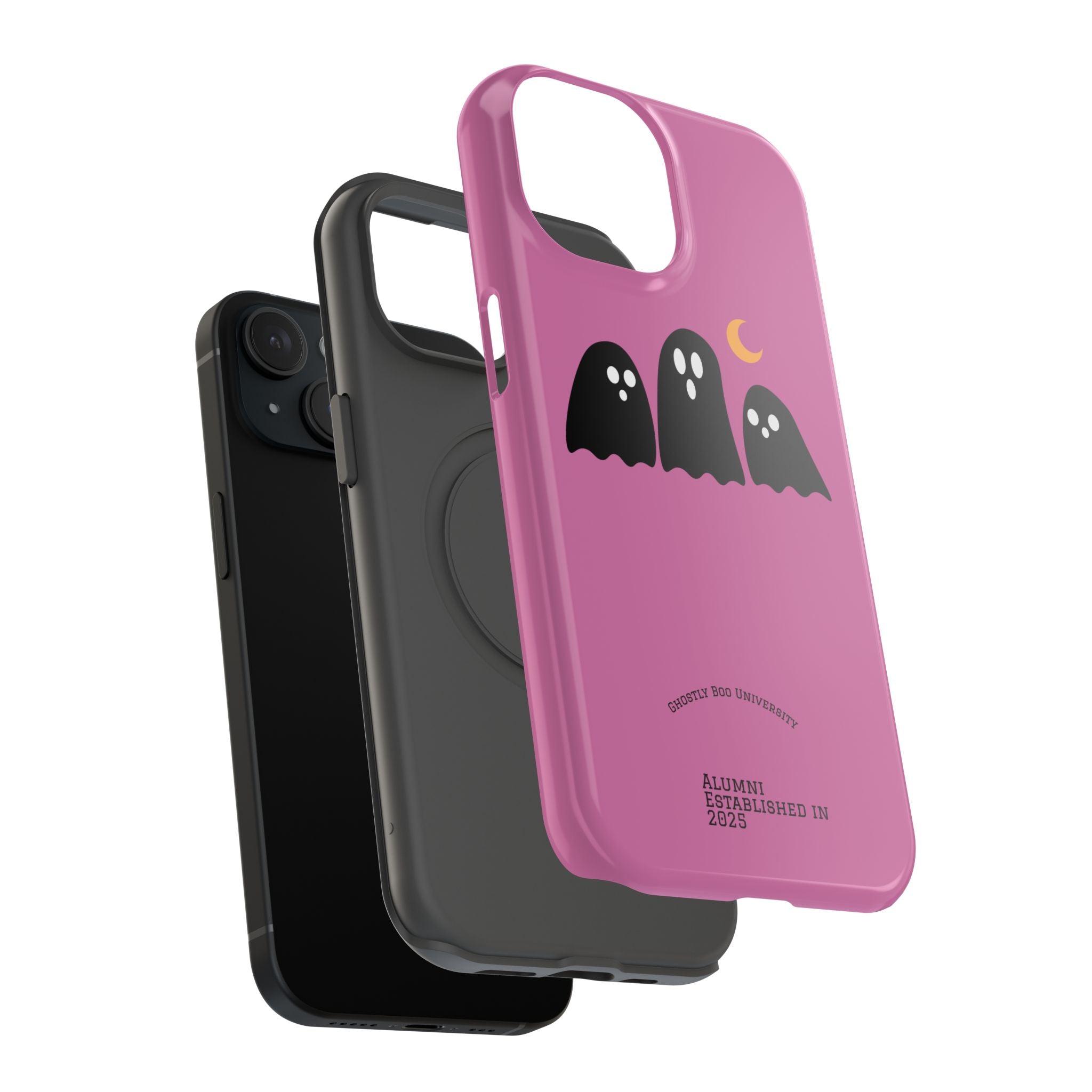 Ghostly Boo University Impact-Resistant Cases, Cute Phone Cover, Halloween Gift, College Student Accessory, Alumni Case
