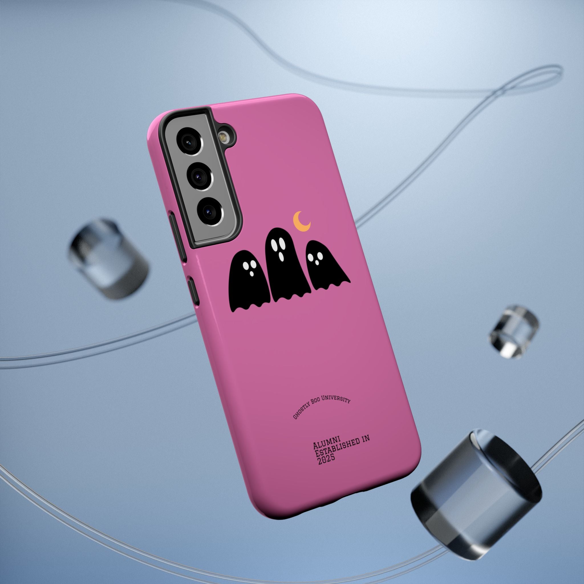 Ghostly Boo University Impact-Resistant Cases, Cute Phone Cover, Halloween Gift, College Student Accessory, Alumni Case