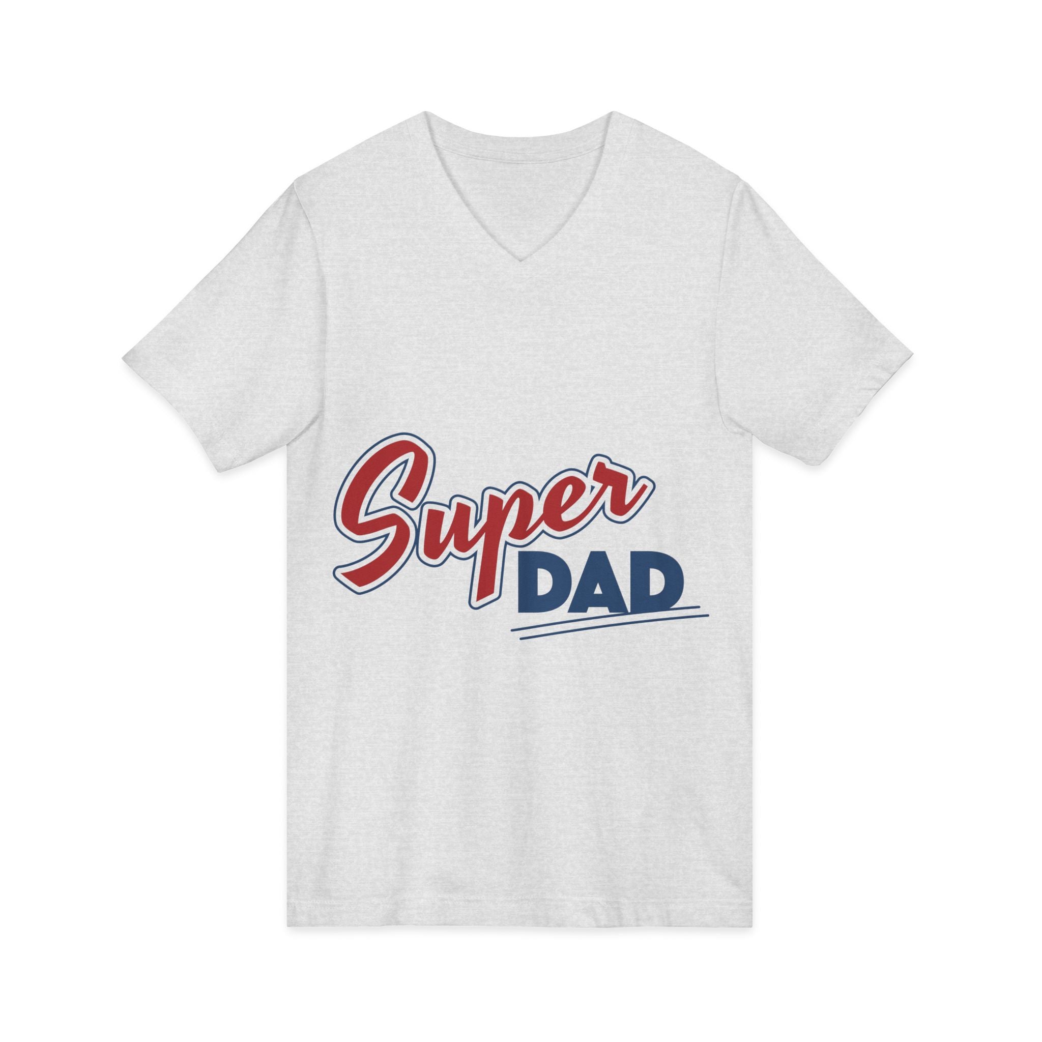 Super Dad V-Neck Tee, Unisex Father's Day Shirt, Gift for Dads, Superhero Dad T-Shirt, Casual Daily Wear, Guardian Rising Tee