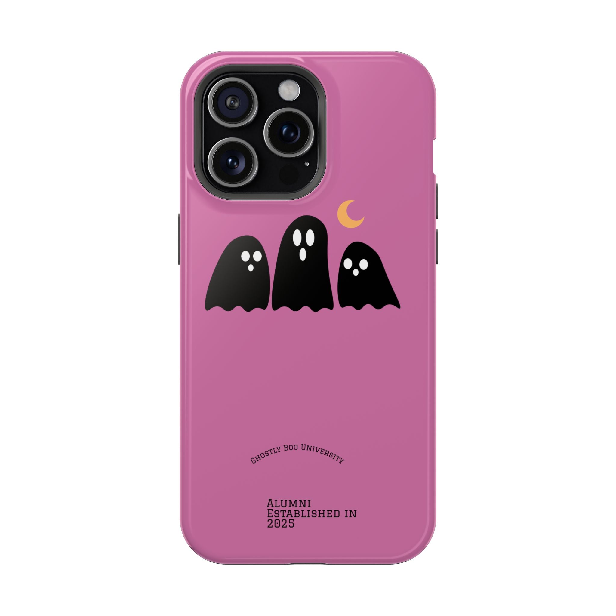 Ghostly Boo University Impact-Resistant Cases, Cute Phone Cover, Halloween Gift, College Student Accessory, Alumni Case
