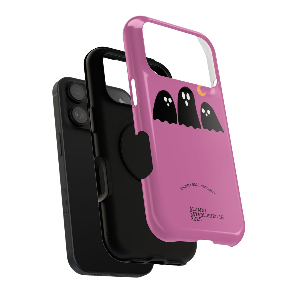 Ghostly Boo University Impact-Resistant Cases, Cute Phone Cover, Halloween Gift, College Student Accessory, Alumni Case