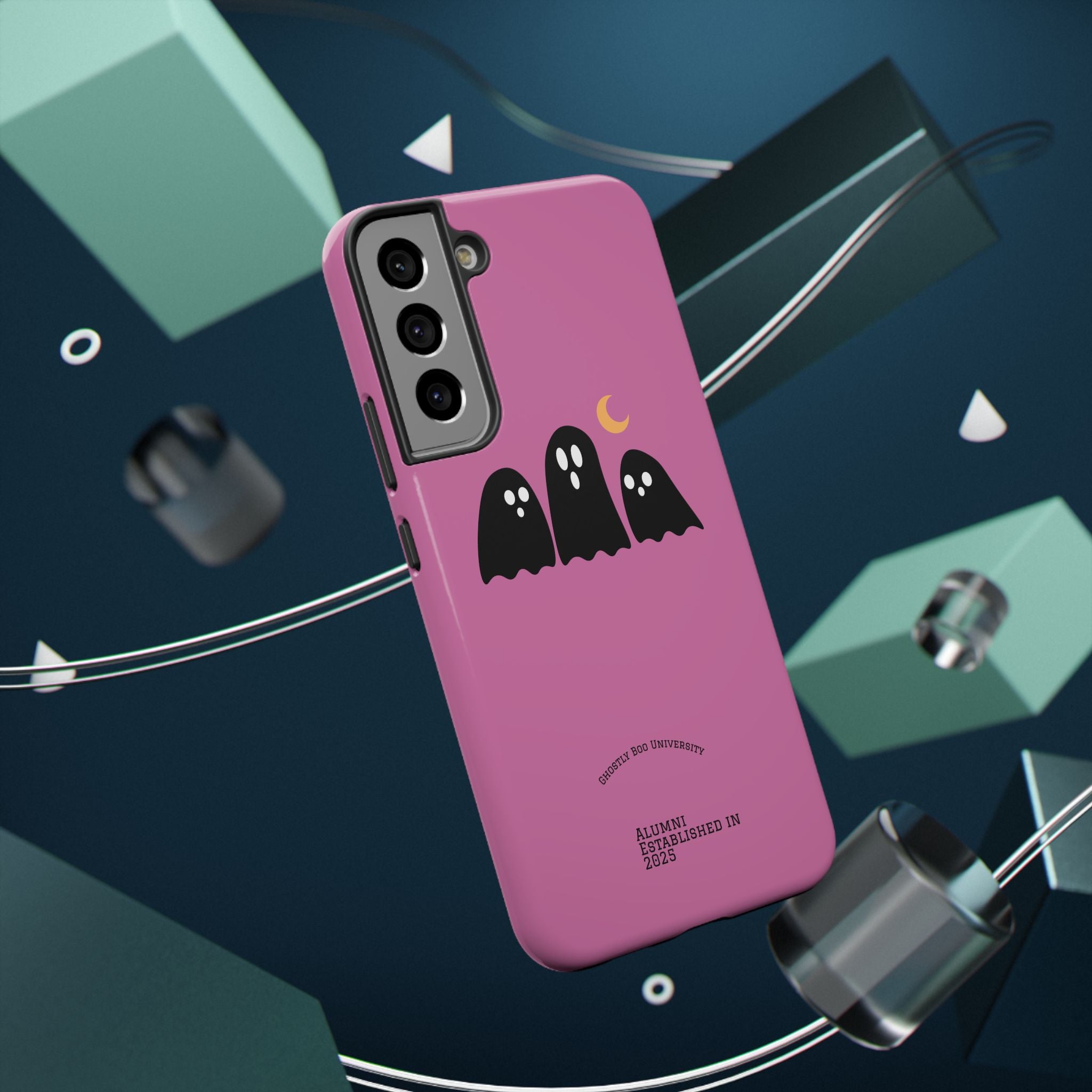 Ghostly Boo University Impact-Resistant Cases, Cute Phone Cover, Halloween Gift, College Student Accessory, Alumni Case