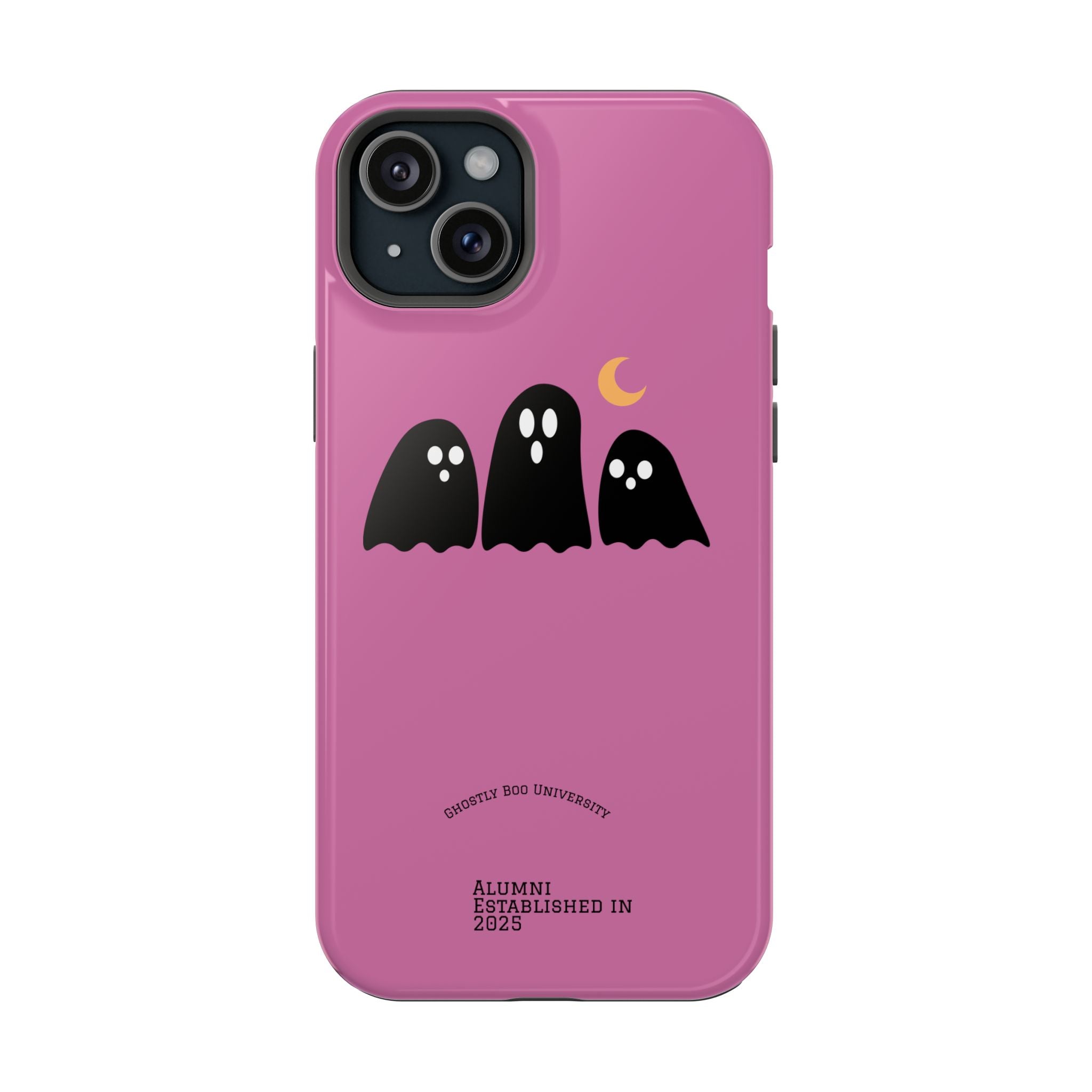 Ghostly Boo University Impact-Resistant Cases, Cute Phone Cover, Halloween Gift, College Student Accessory, Alumni Case