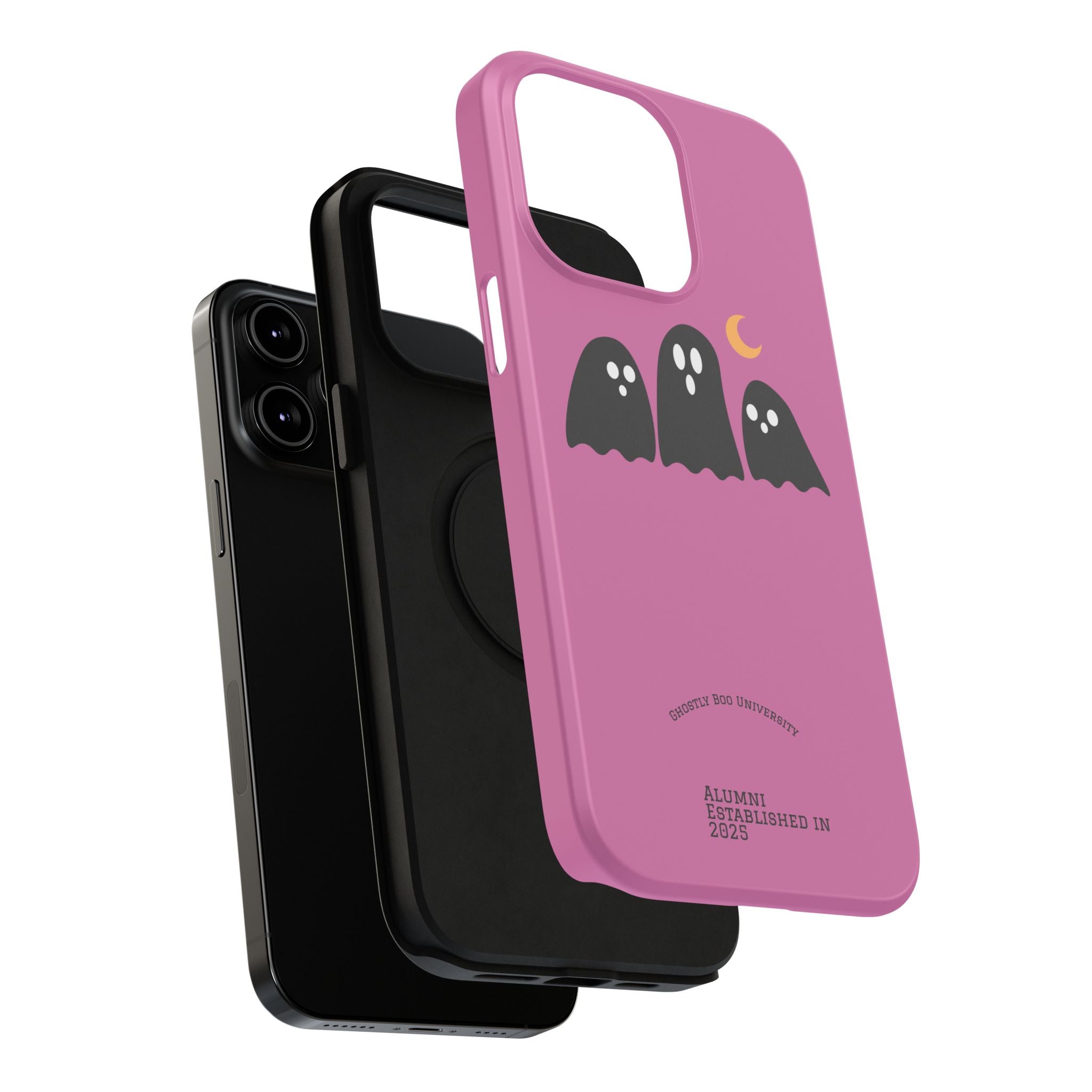 Ghostly Boo University Impact-Resistant Cases, Cute Phone Cover, Halloween Gift, College Student Accessory, Alumni Case