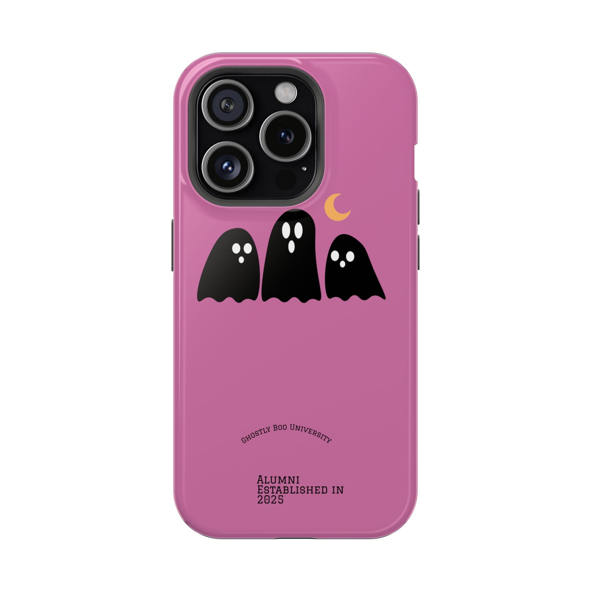 Ghostly Boo University Impact-Resistant Cases, Cute Phone Cover, Halloween Gift, College Student Accessory, Alumni Case