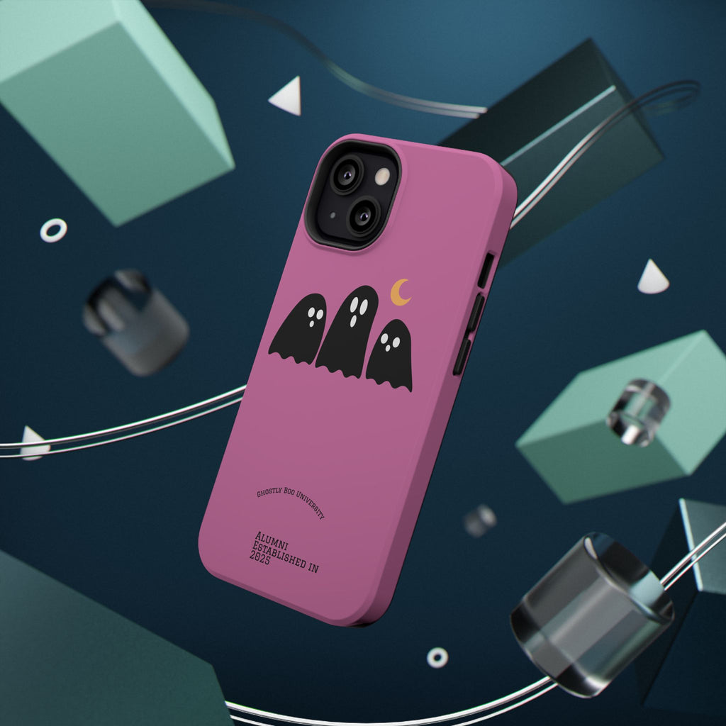 Ghostly Boo University Impact-Resistant Cases, Cute Phone Cover, Halloween Gift, College Student Accessory, Alumni Case