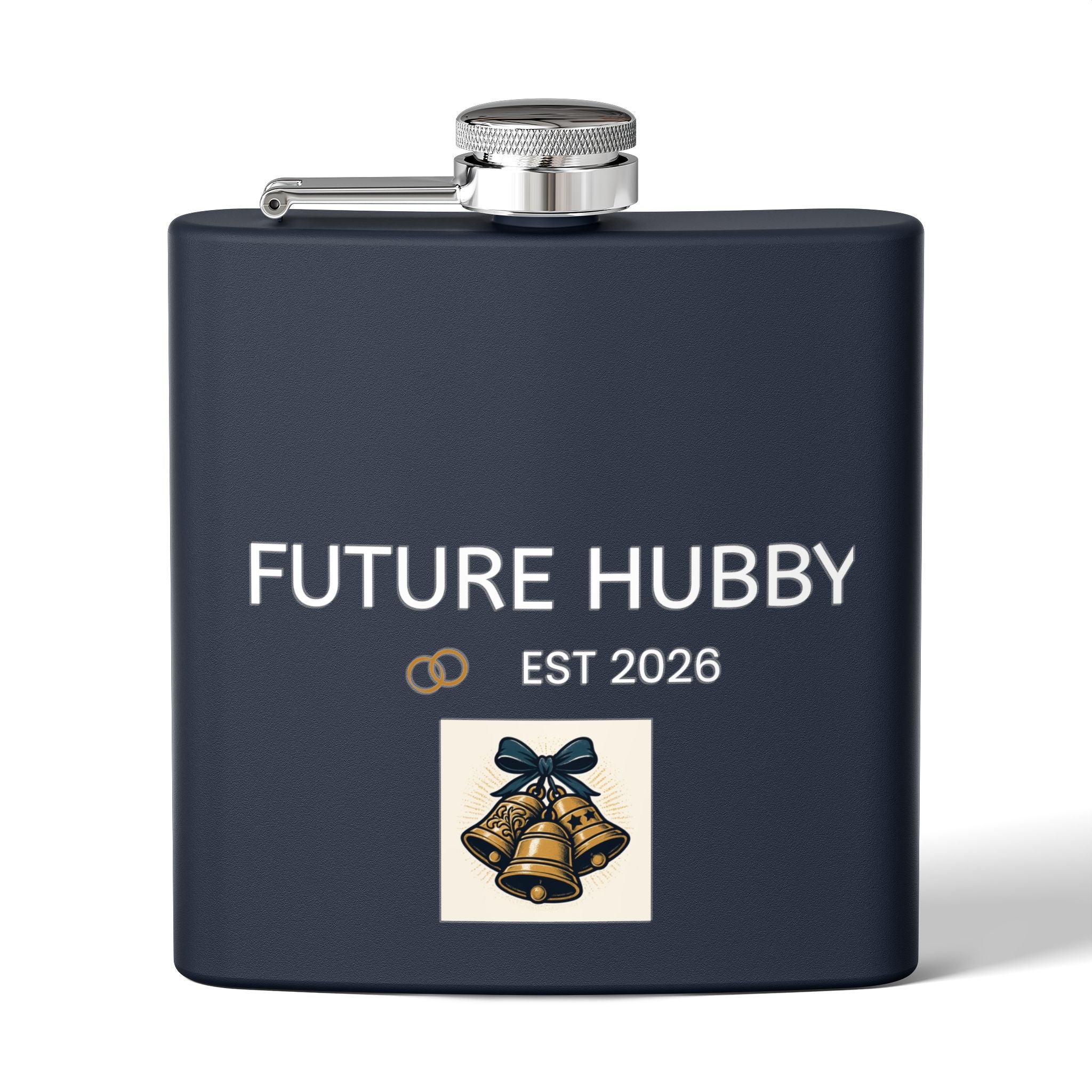 Personalized Future Hubby Flask | 6oz Stainless Steel Drinkware, Groomsmen Gift, Wedding Keepsake, Bachelor Party Essential, Custom Engraved