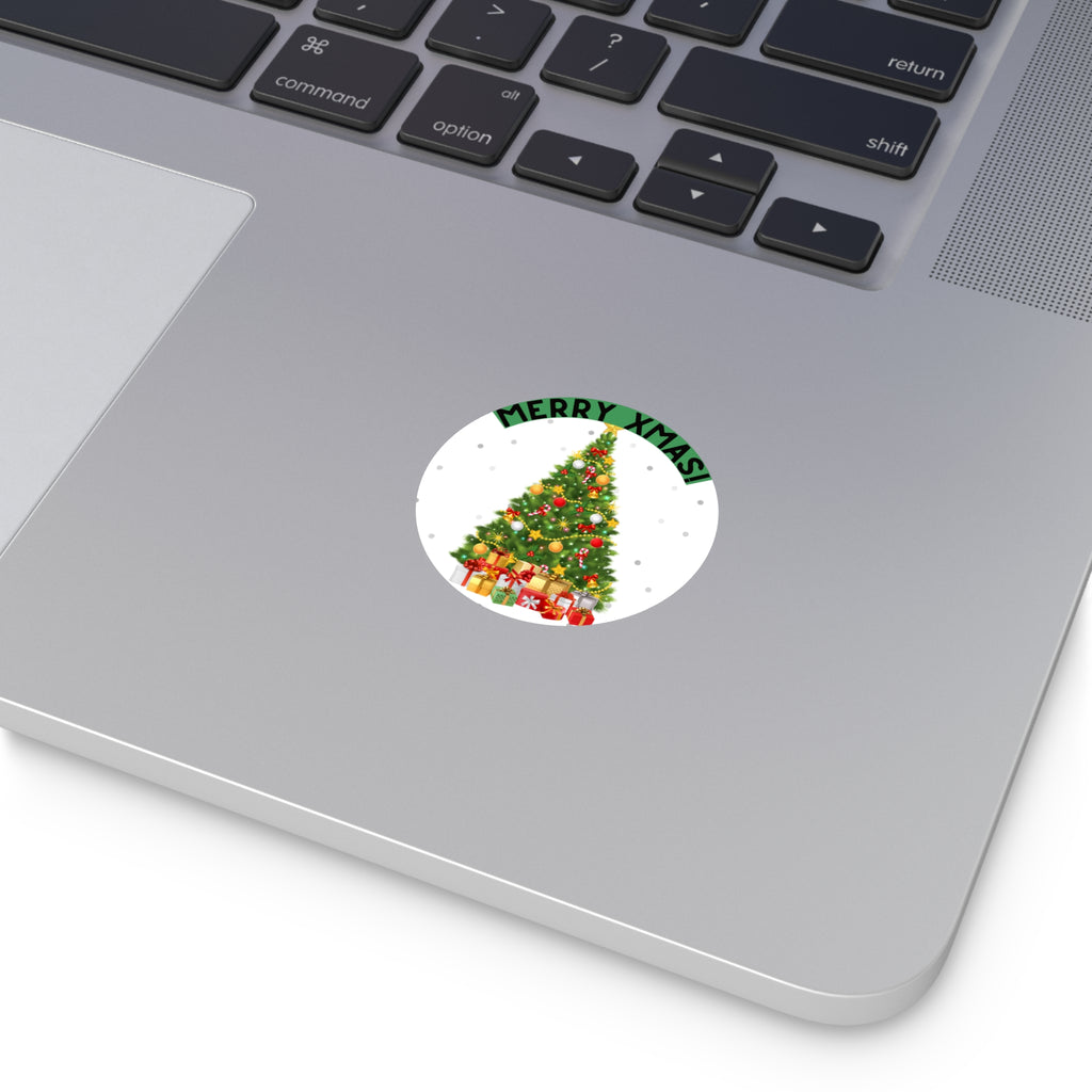 Christmas Tree Vinyl Stickers | Merry XMAS Decals for Holiday Decor, Gift Wrapping, Scrapbooking, Party Favors, Seasonal Crafts