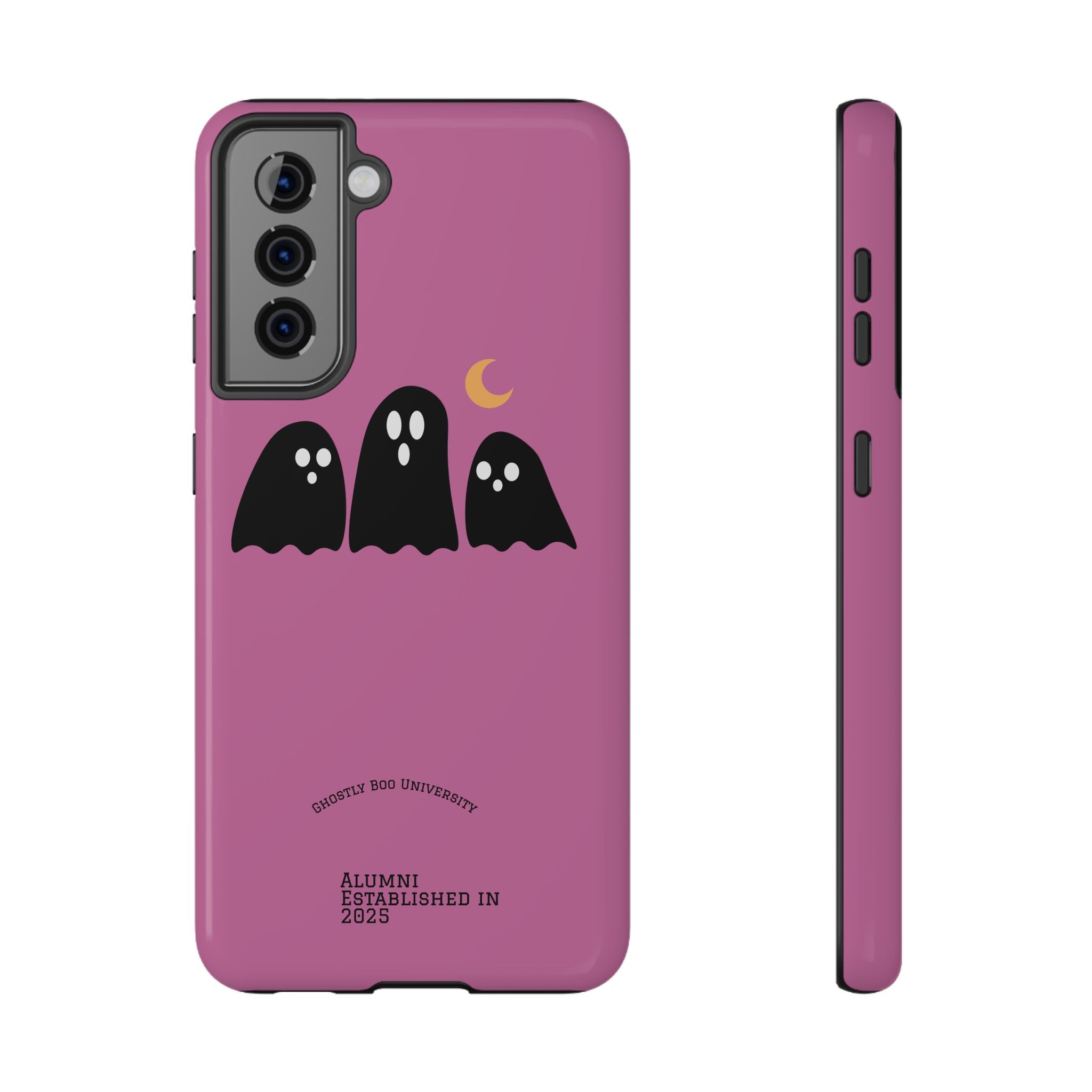 Ghostly Boo University Impact-Resistant Cases, Cute Phone Cover, Halloween Gift, College Student Accessory, Alumni Case