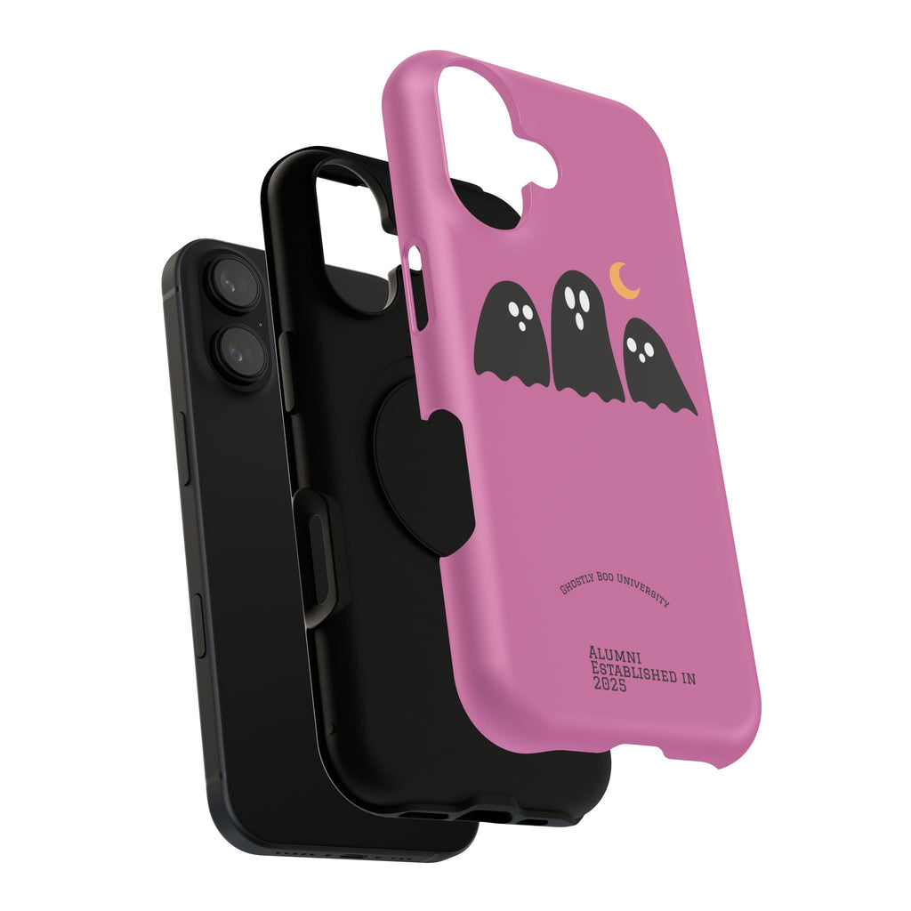 Ghostly Boo University Impact-Resistant Cases, Cute Phone Cover, Halloween Gift, College Student Accessory, Alumni Case